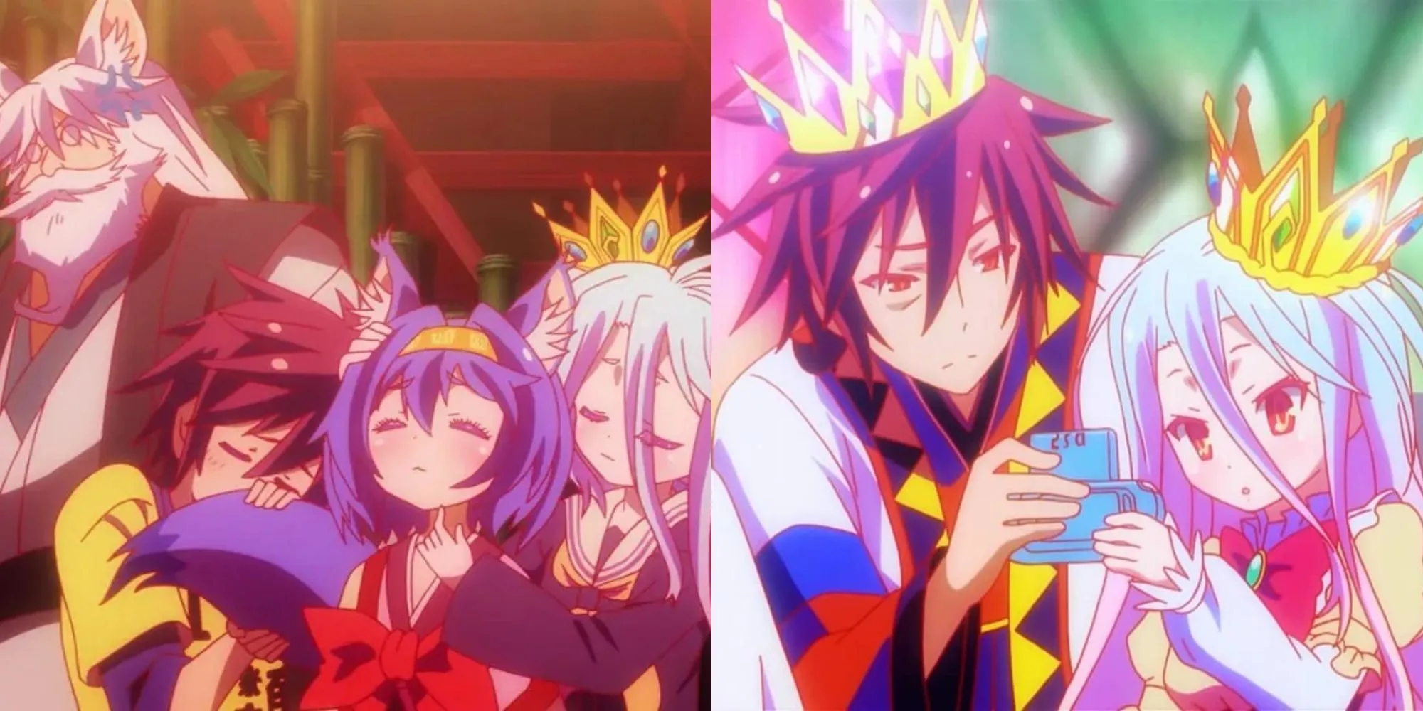 Anh em Sora và Shiro trong thế giới Disboard của anime No Game No Life
