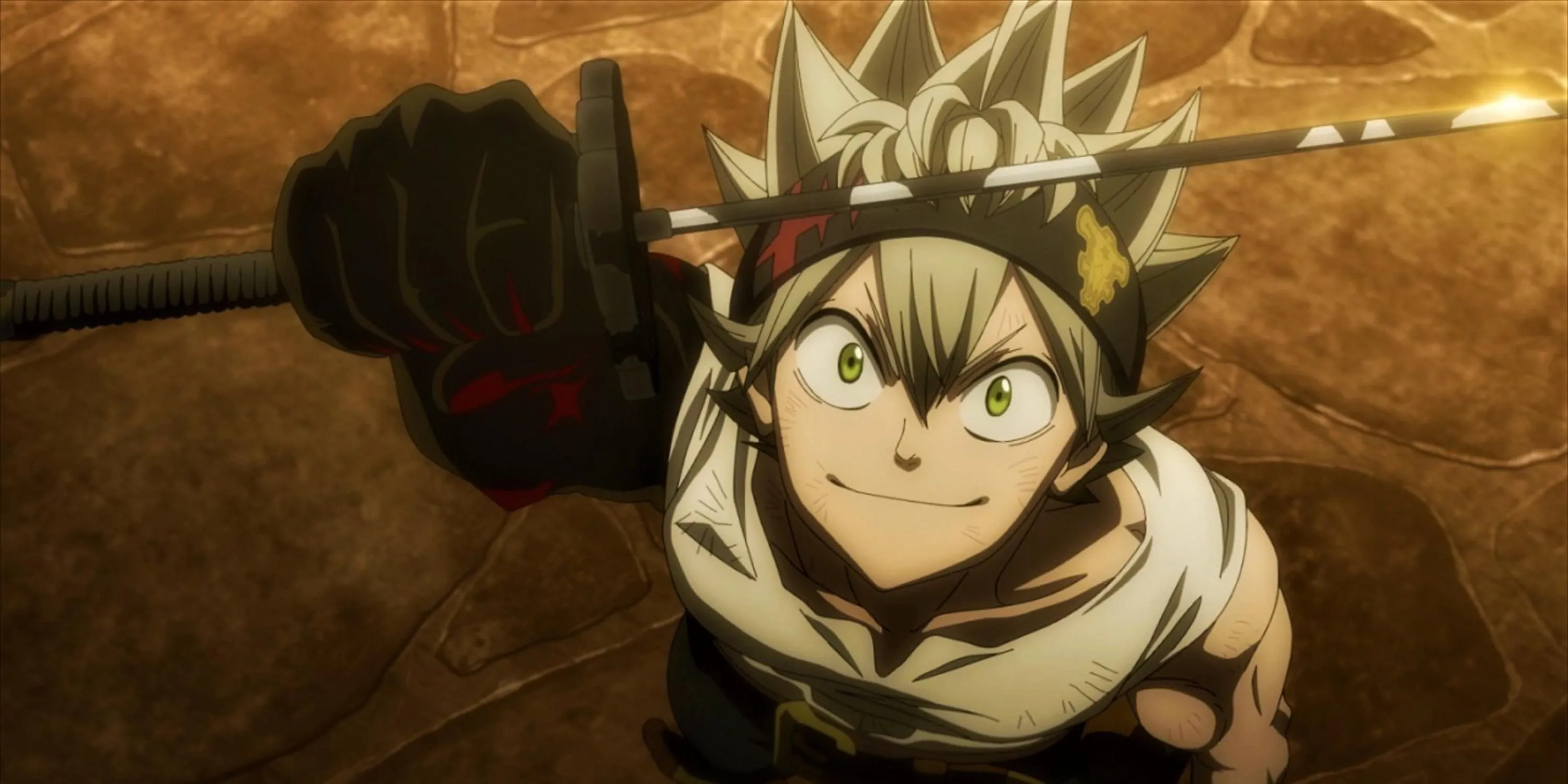 Asta từ Black Clover trong tư thế chiến đấu