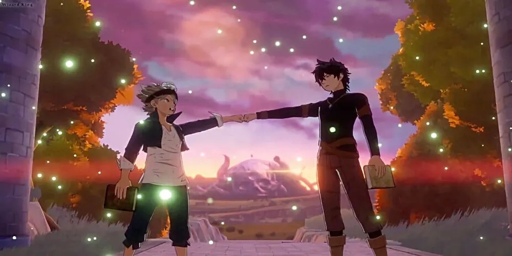 Asta và Yuno từ Black Clover đứng cạnh nhau