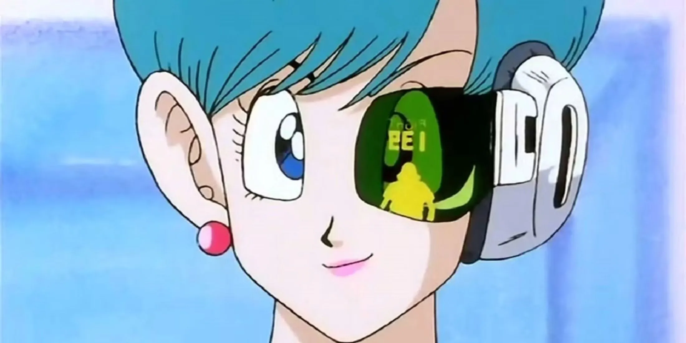 Bulma cầm máy quét Scouter trong Dragon Ball Z