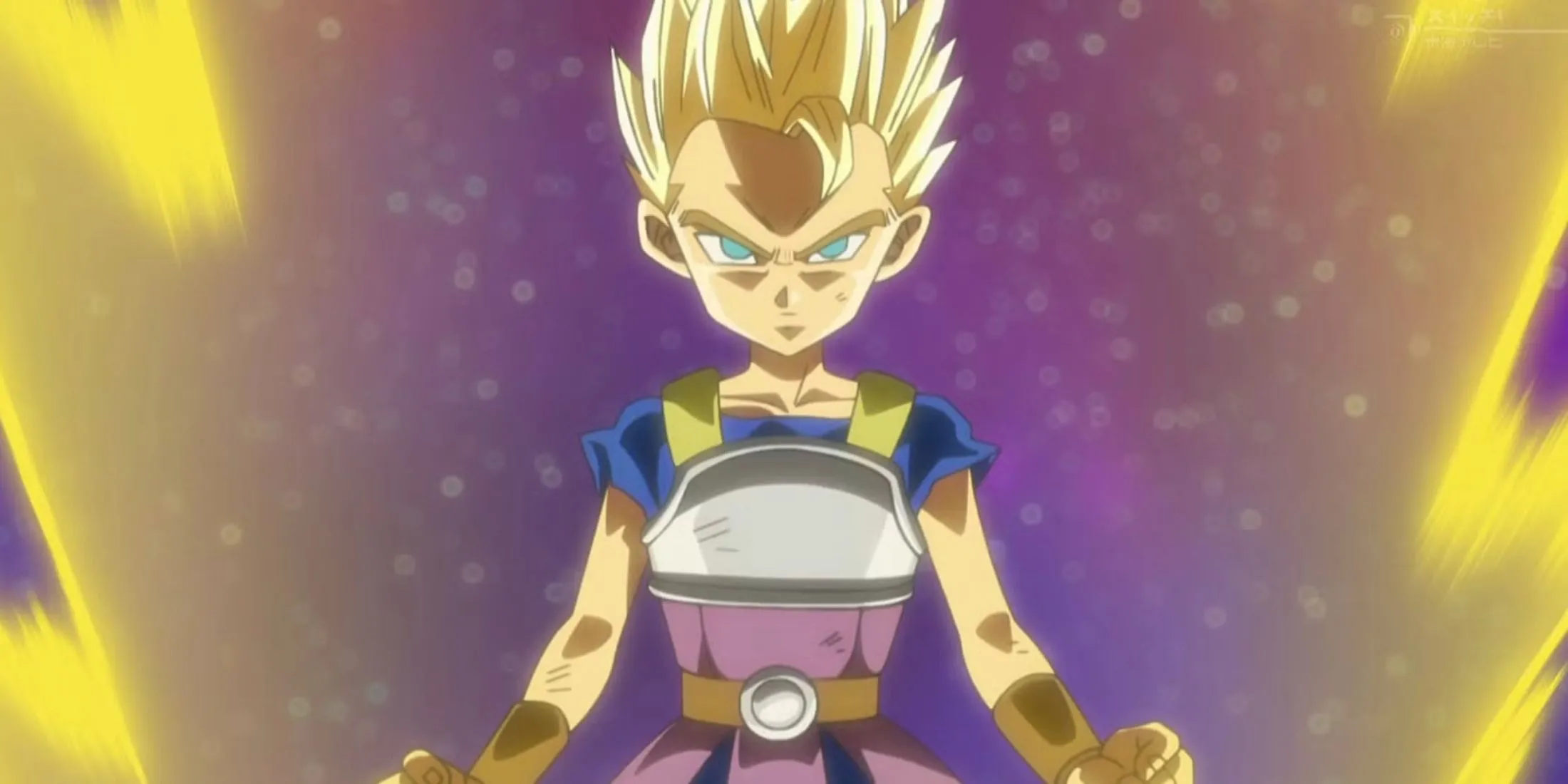 Cabba với trang phục Saiyan Vũ trụ 6 trong Dragon Ball Super