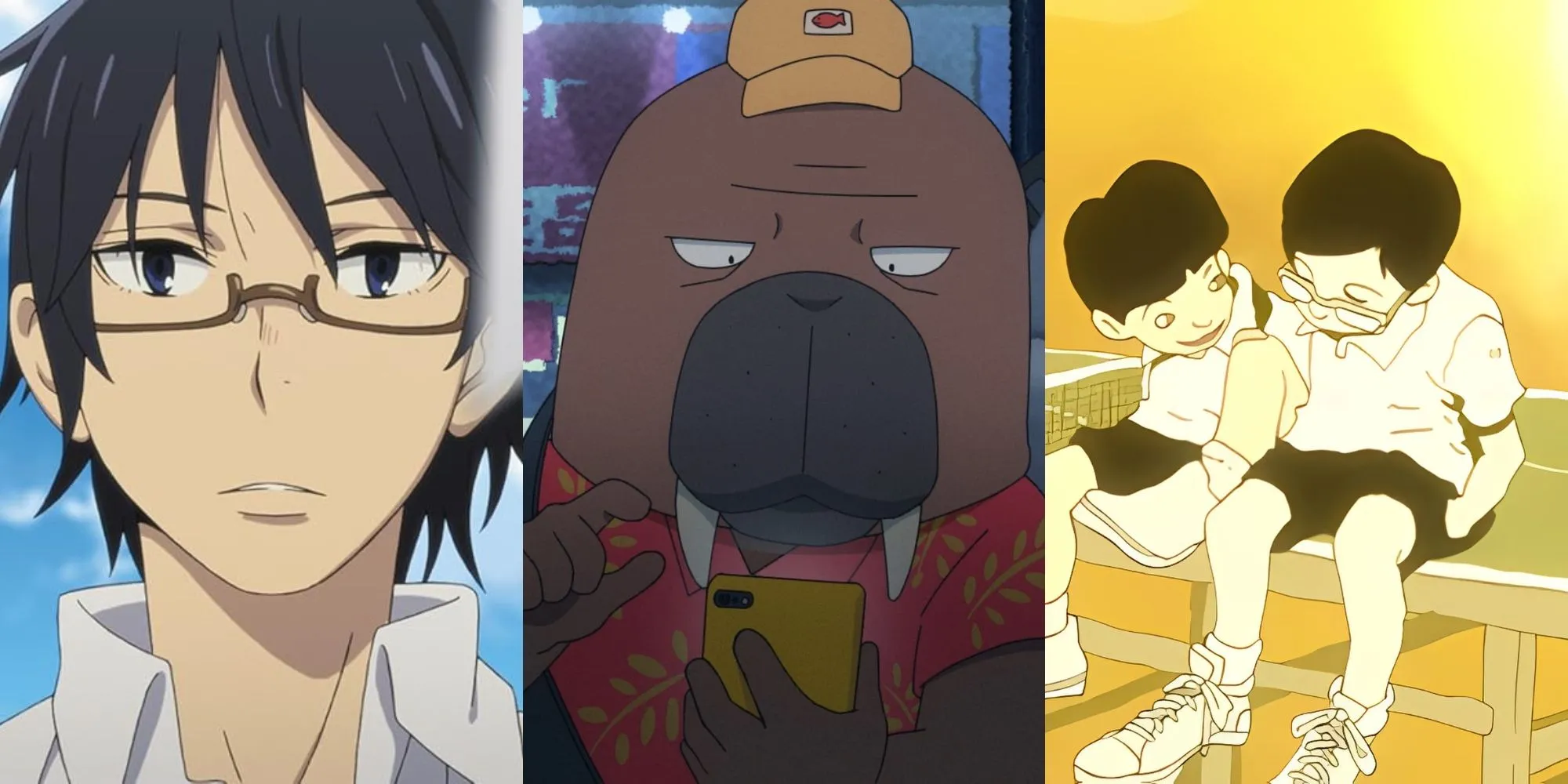Các nhân vật trong anime Erased, Odd Taxi và Ping Pong The Animation