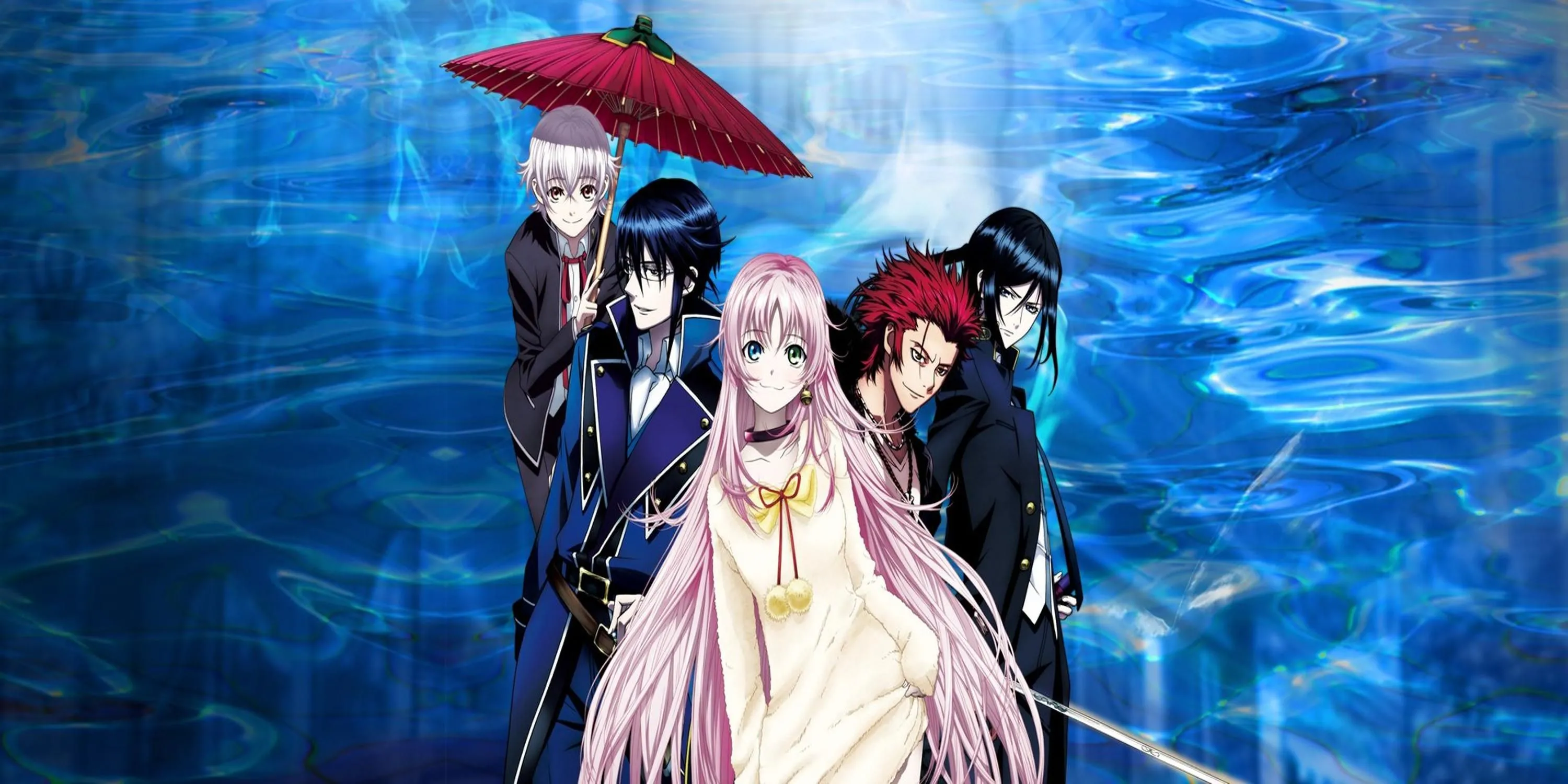 Các thành viên gia tộc HOMRA từ anime K, đại diện cho tinh thần Yakuza.