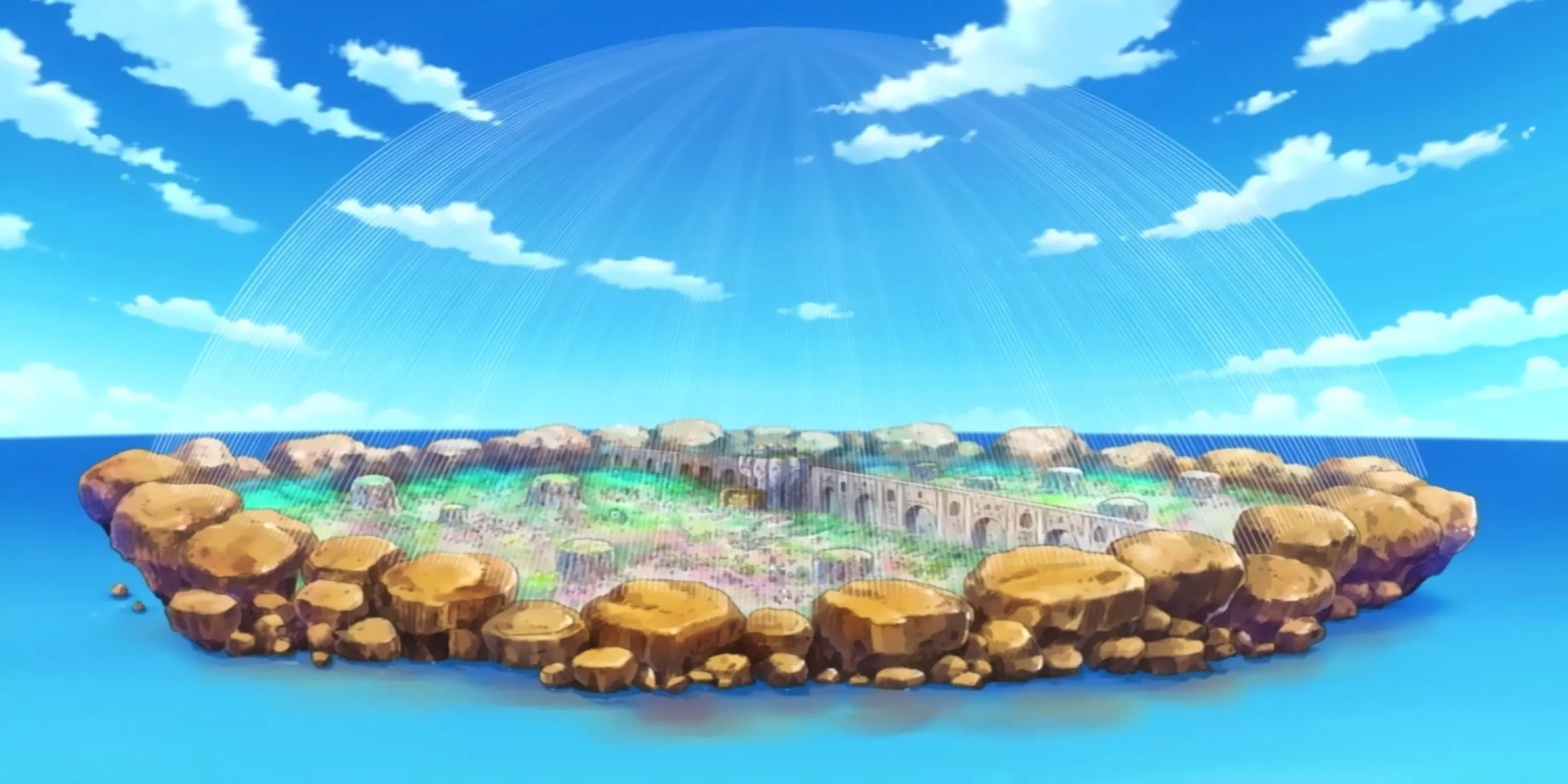 Cảnh quan thành phố Dressrosa đầy màu sắc nhưng ẩn chứa bi kịch trong One Piece