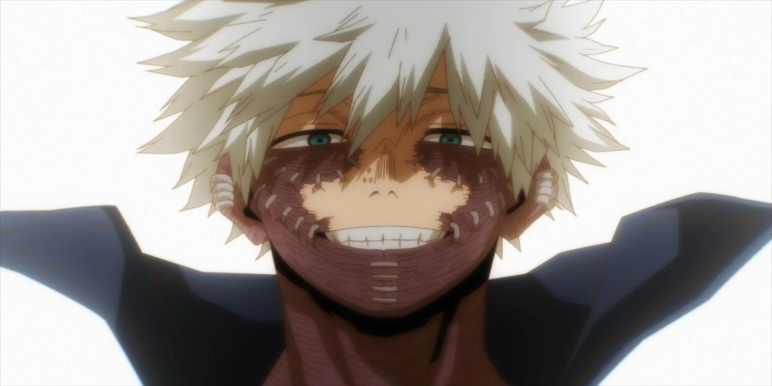 Dabi đứng giữa ngọn lửa xanh trong tập phim tiết lộ danh tính thực sự của hắn trong My Hero Academia