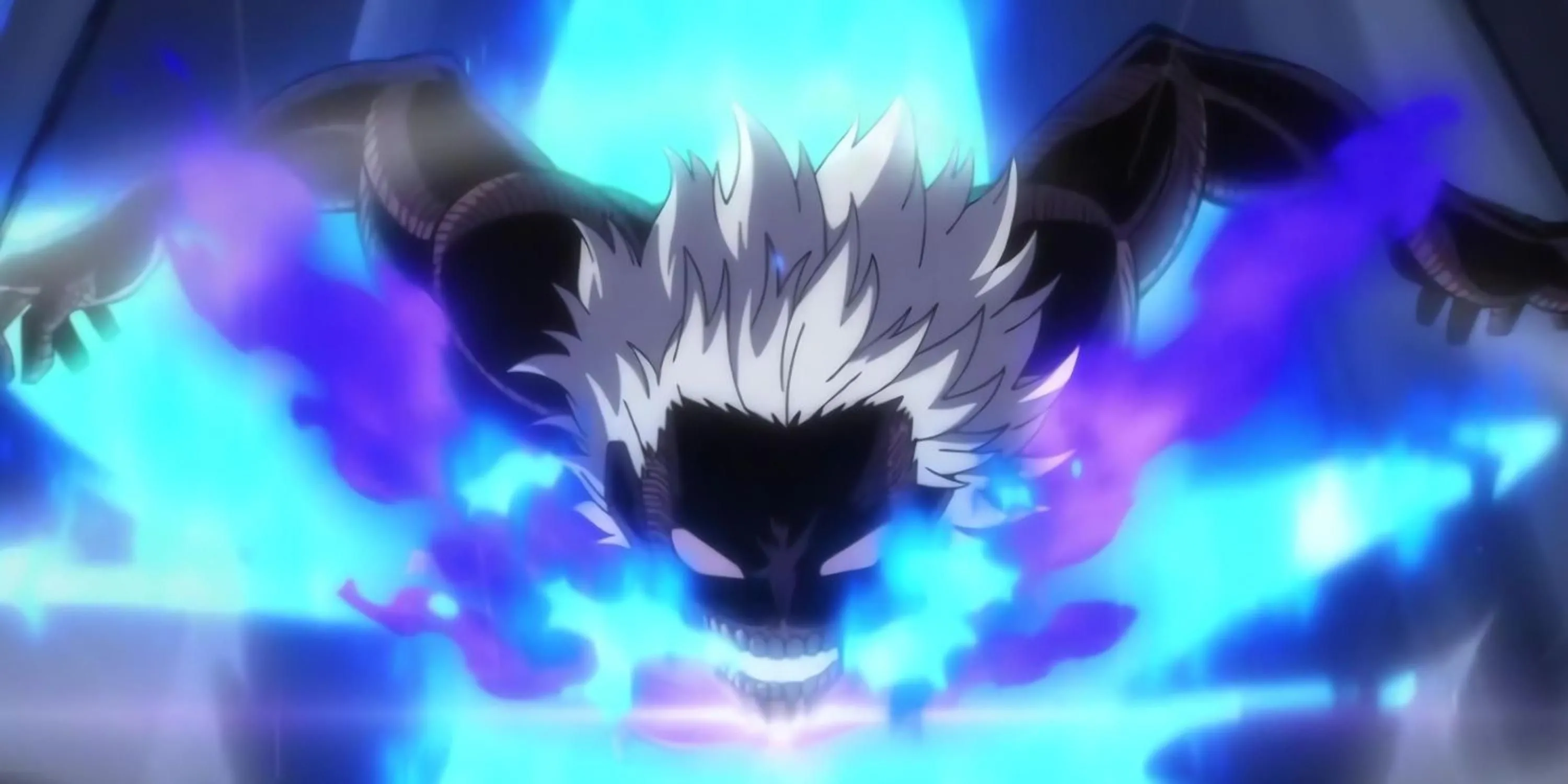 Dabi trong My Hero Academia với ngọn lửa xanh