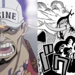 Đô đốc Akainu sử dụng chiêu Meigo tấn công Râu Trắng tại Marineford