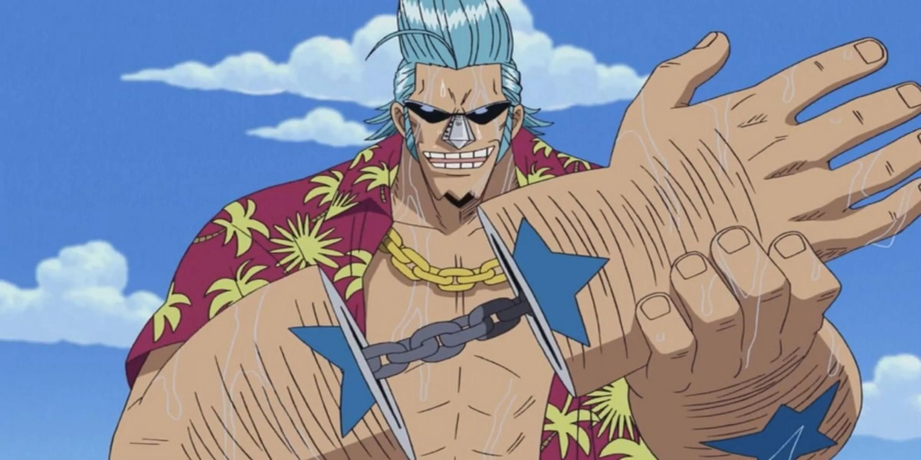 Franky từ One Piece với cơ thể cyborg độc đáo và đầy màu sắc