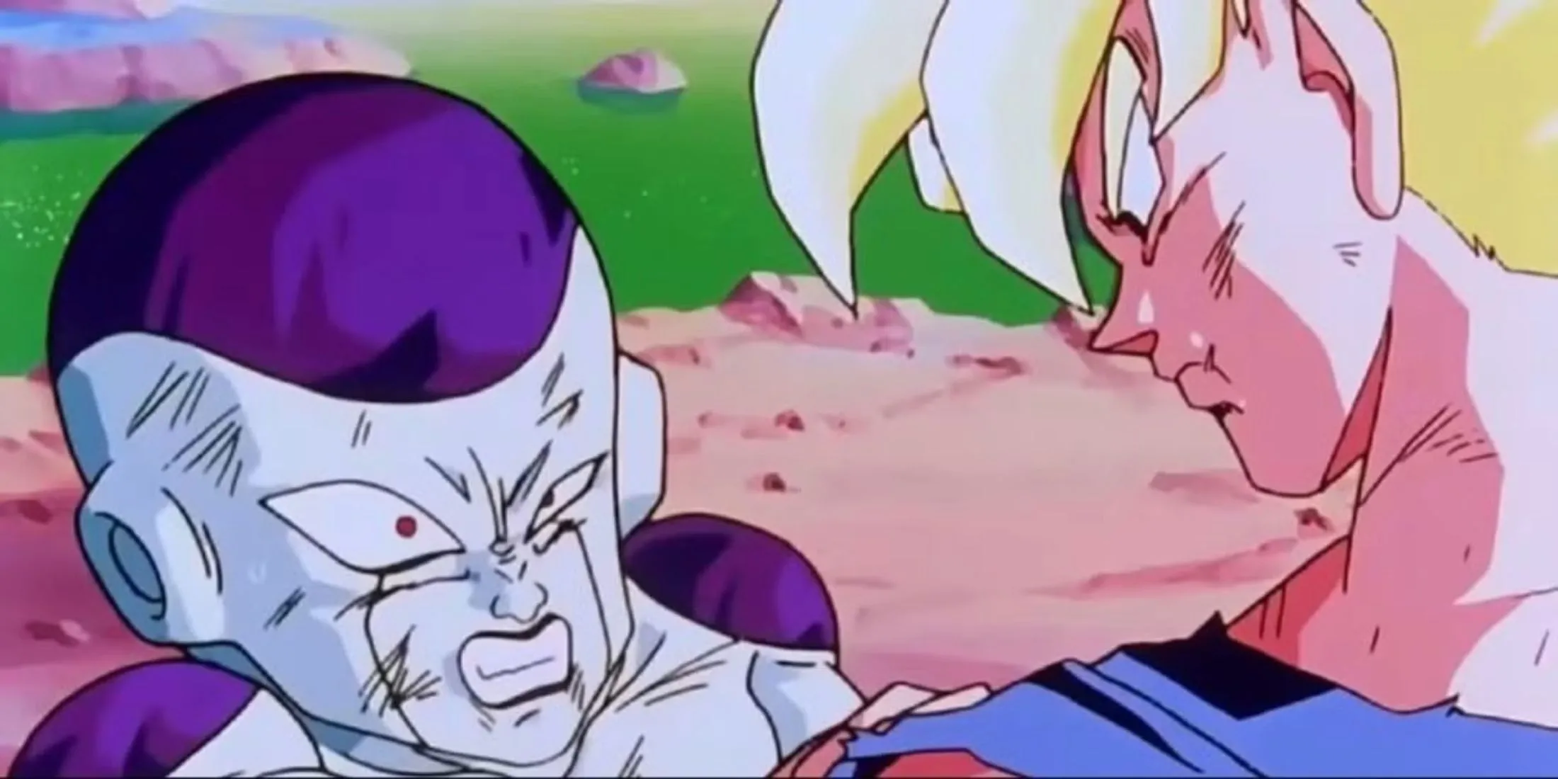 Goku Super Saiyan đối đầu Frieza trong Dragon Ball Z