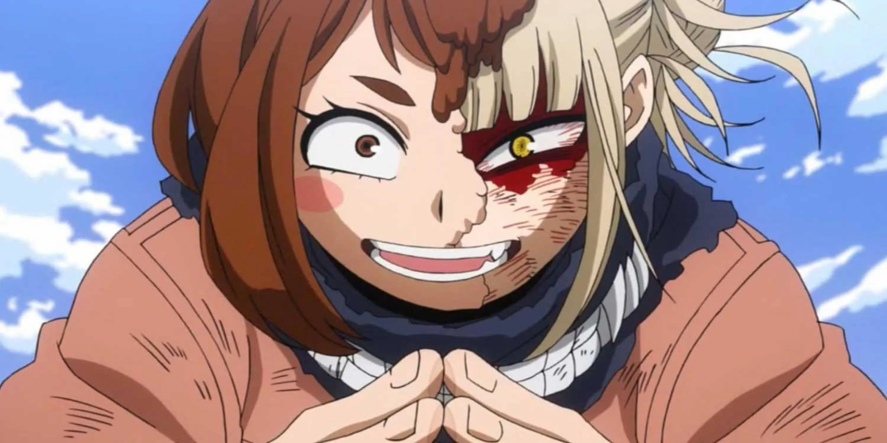 Himiko Toga, người dùng Quirk Transform, thể hiện khả năng biến hình và sao chép năng lực trong My Hero Academia.