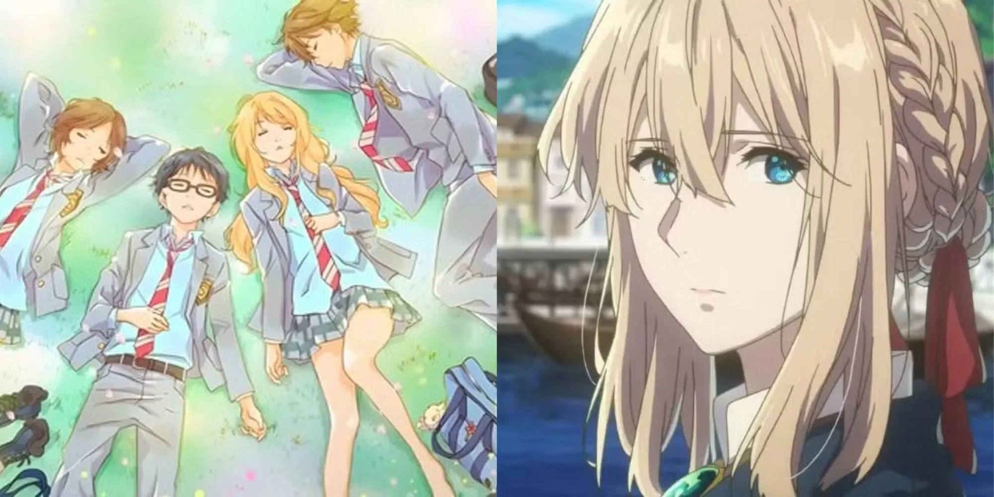 Hình ảnh bìa giới thiệu top anime lãng mạn