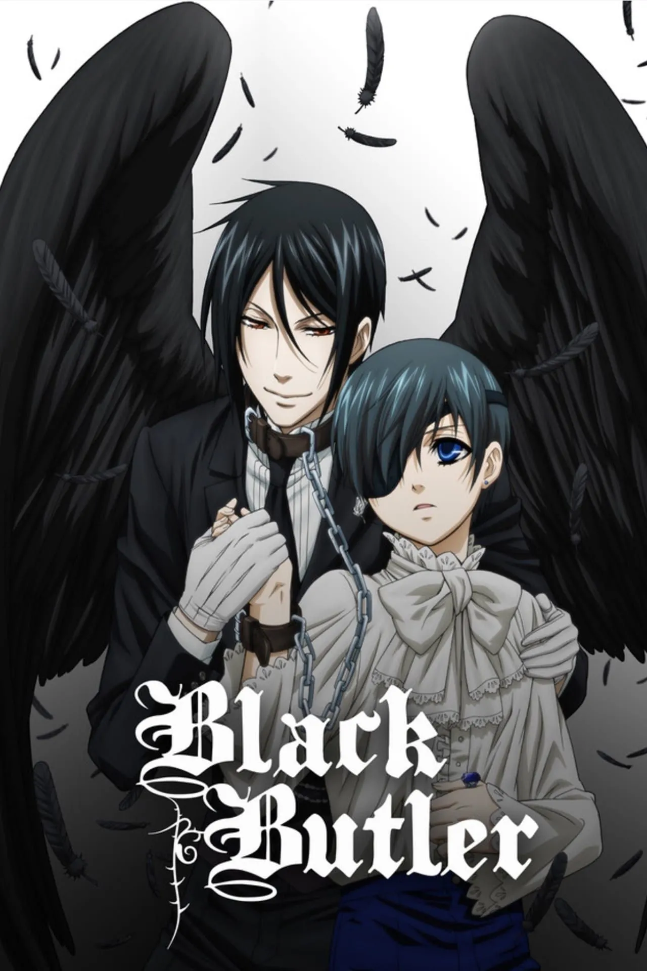 Hình ảnh quảng bá cho series anime Black Butler tập trung vào mối quan hệ chủ-tớ.