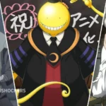 Hình ảnh tổng hợp các nhân vật anime thông minh, bao gồm Shikamaru Naruto, Koro-Sensei Lớp Học Ám Sát và Near Death Note