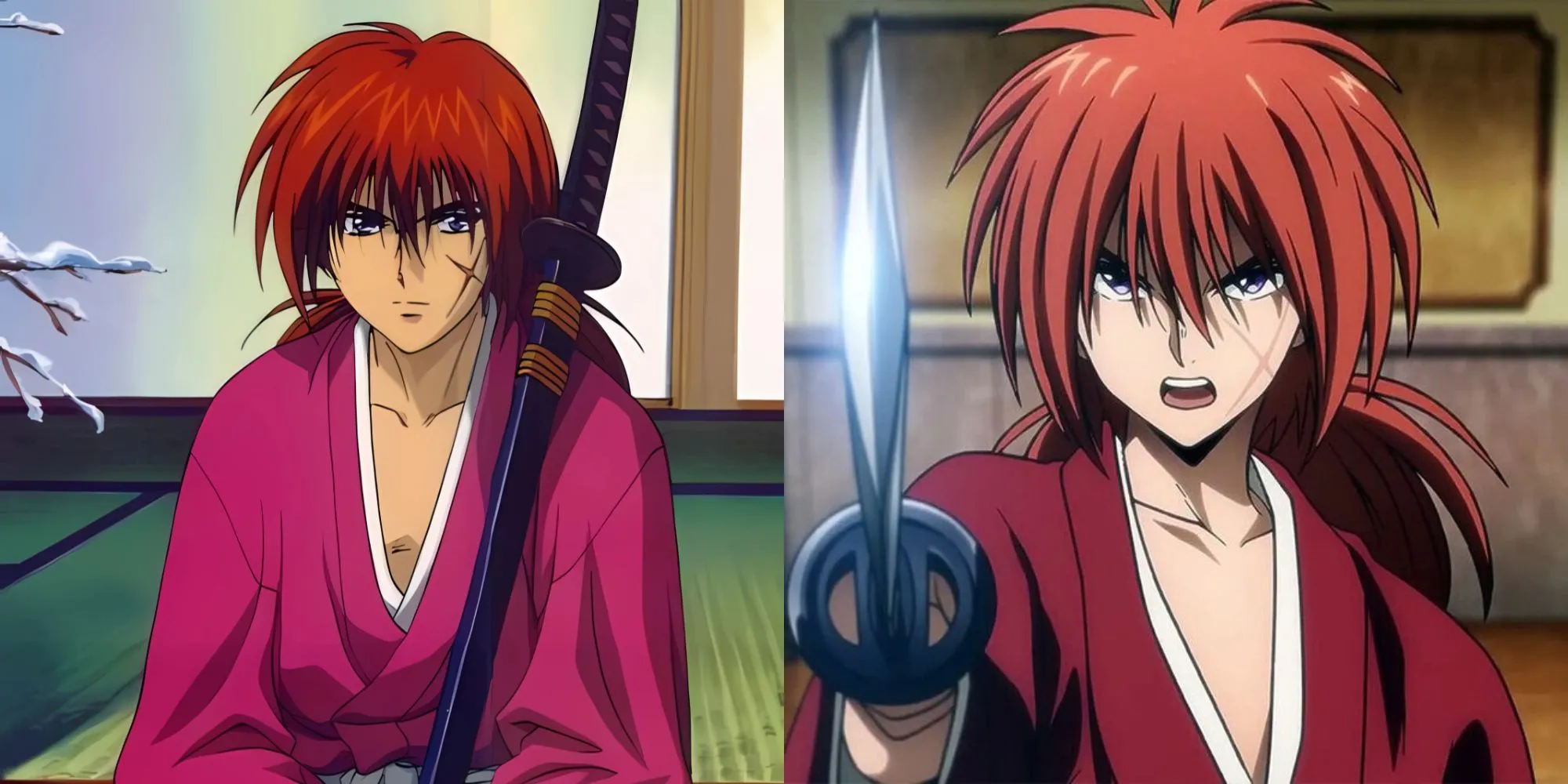 Hitokiri Battousai (Kenshin thời sát thủ) với ánh mắt lạnh lùng trong Rurouni Kenshin: Trust &amp; Betrayal