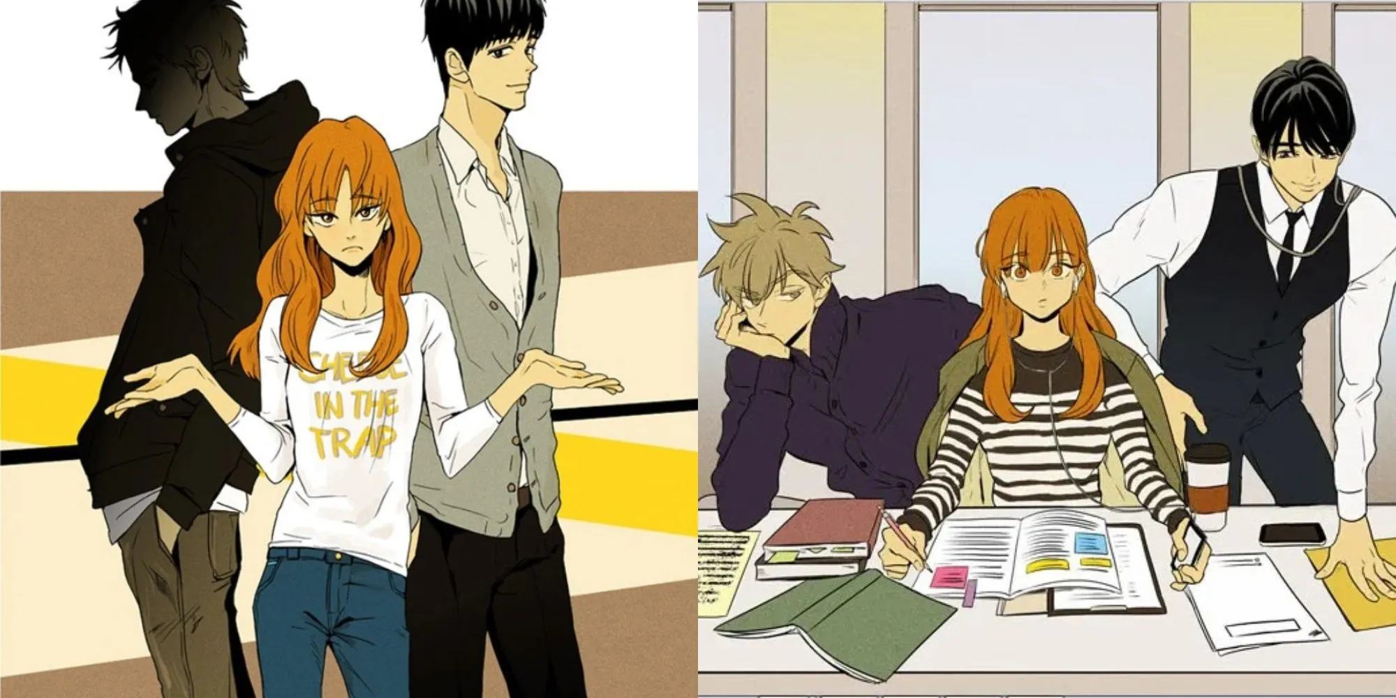 Hong Seol và Yoo Jung trong bộ manhwa tâm lý lãng mạn Cheese in the Trap