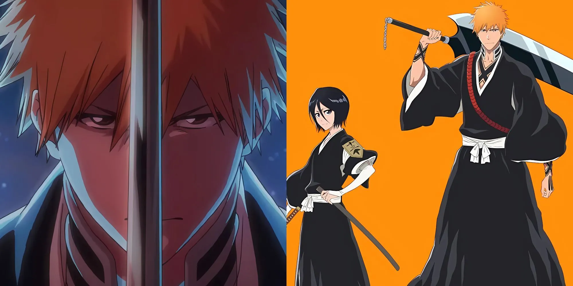 Ichigo Kurosaki và thanh Zanpakuto khổng lồ Zangetsu trong series Bleach