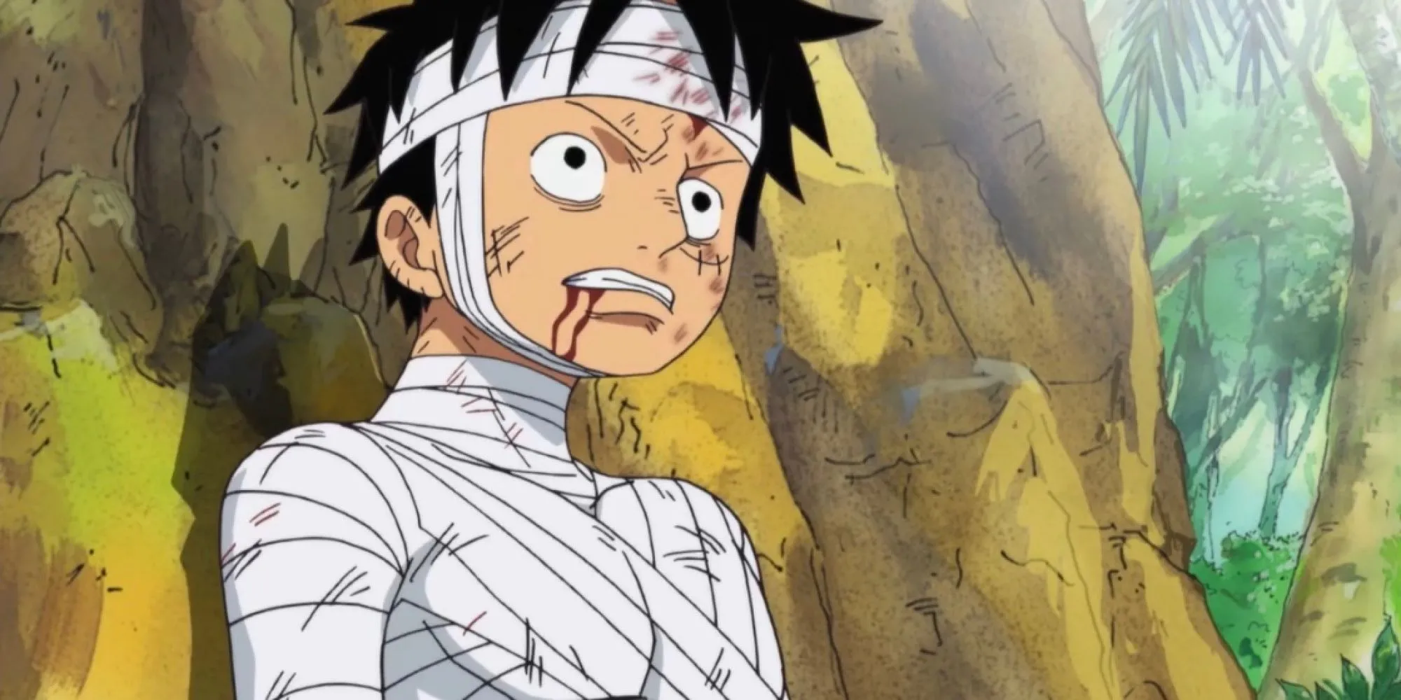 Jinbe an ủi Luffy sau cái chết của Ace trong Đại chiến Marineford, nhắc nhở về tình bạn.