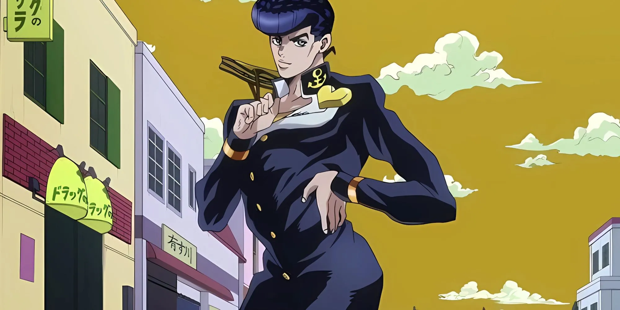 Josuke Higashikata tạo hình chữ S đặc trưng với mái tóc bờm