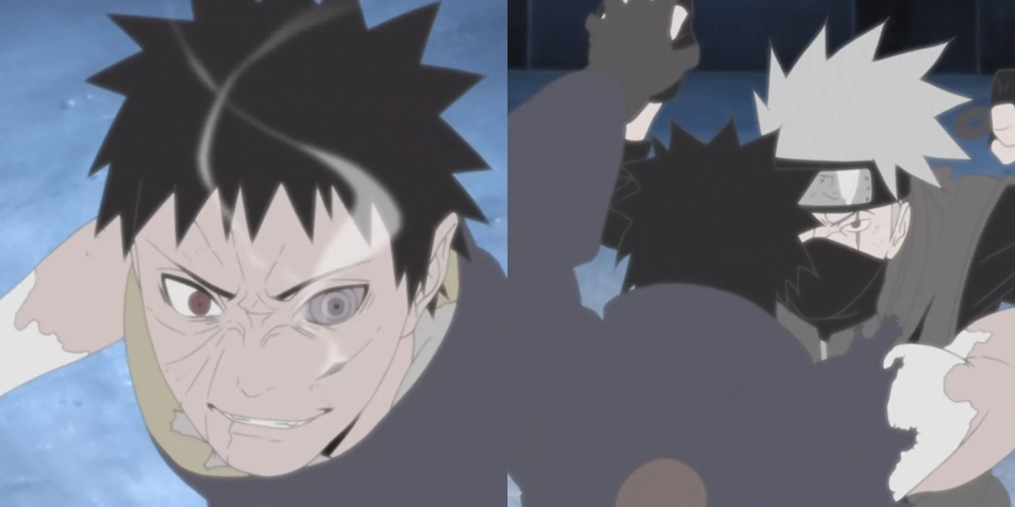 Kakashi và Obito chiến đấu trong không gian Kamui, tập 375 Naruto Shippuden