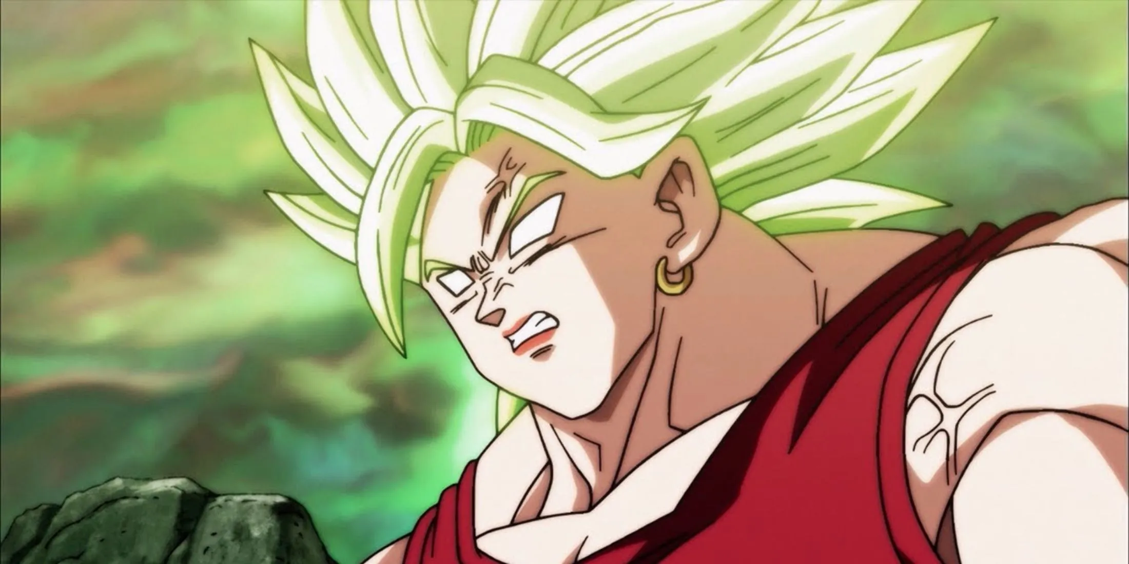 Kale trong trạng thái Legendary Super Saiyan đầy sức mạnh trong Dragon Ball Super