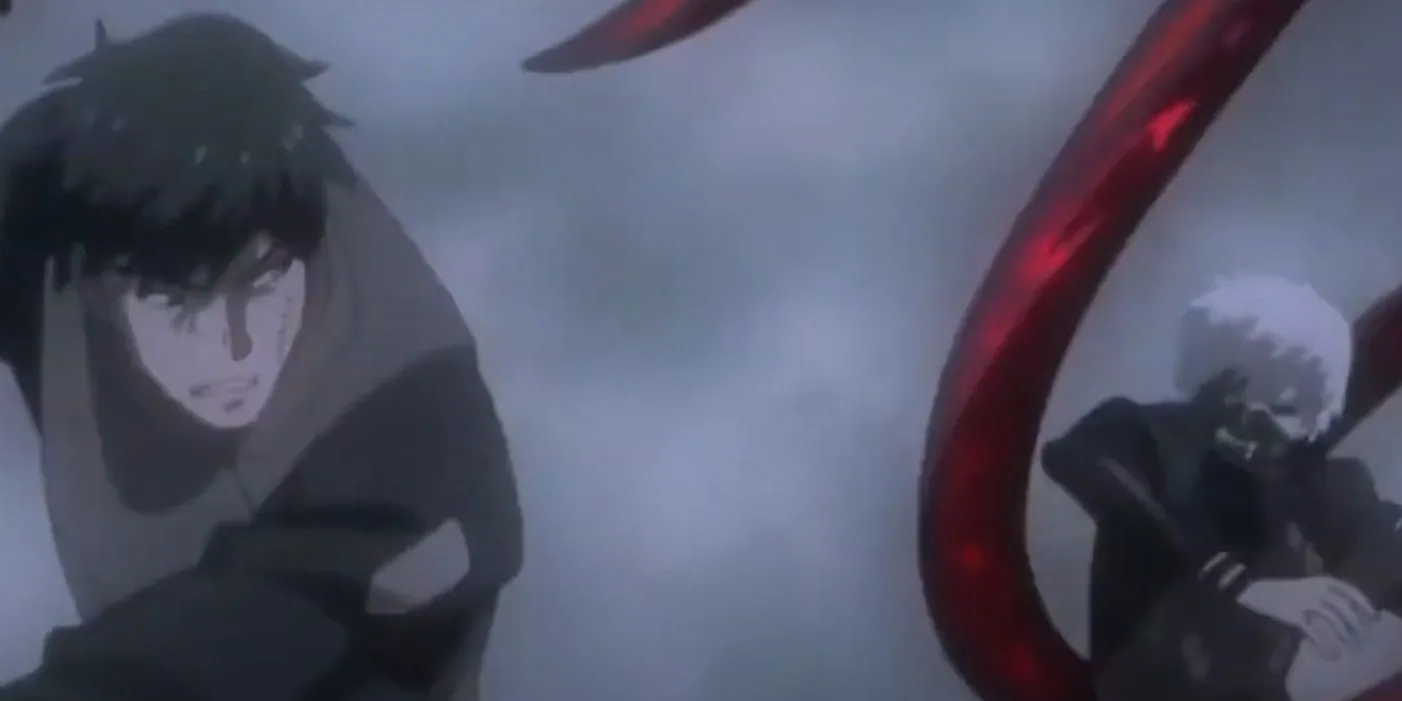Ken Kaneki và Koutarou Amon đối đầu trong Tokyo Ghoul