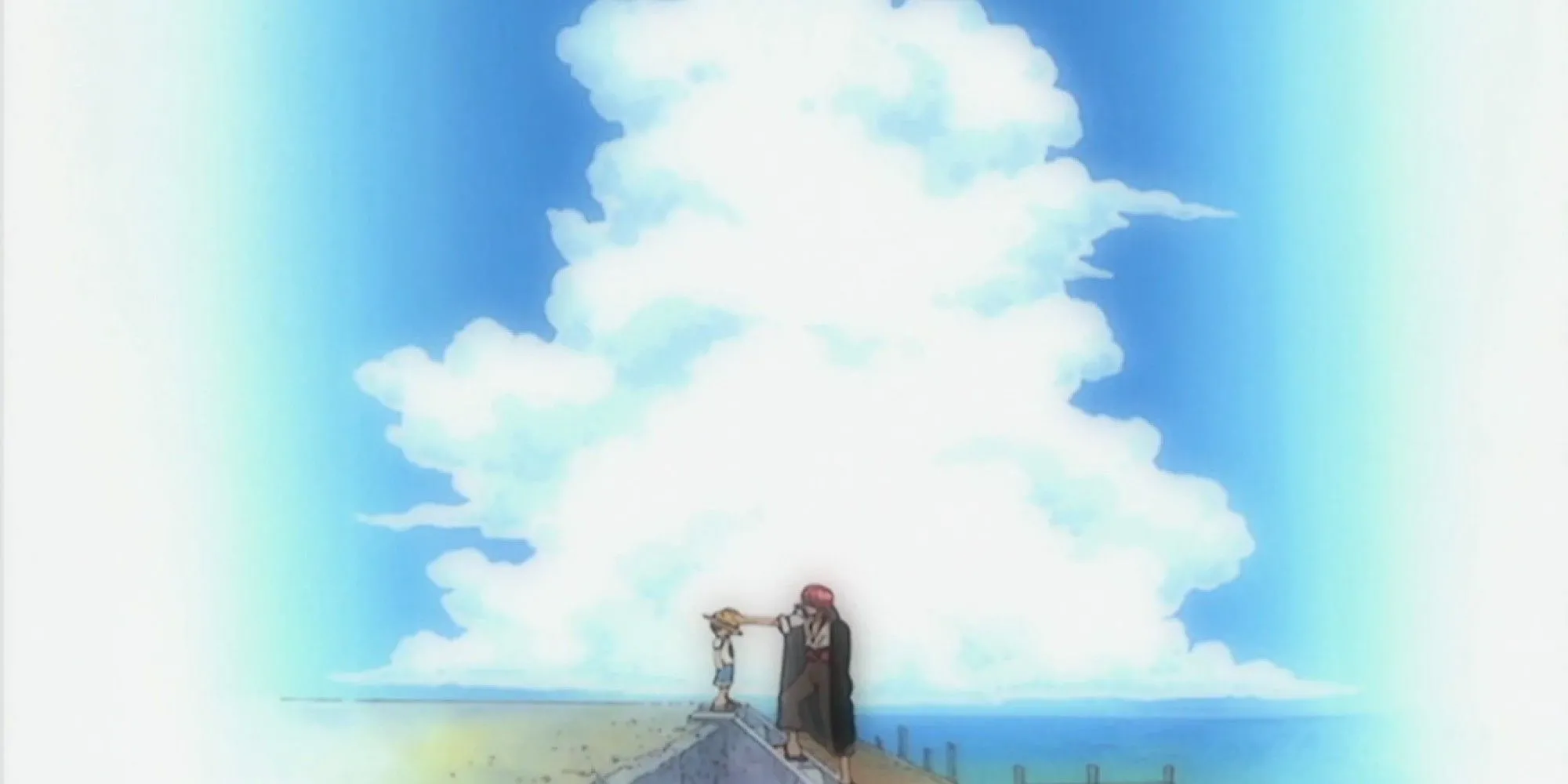 Khoảnh khắc Shanks trao Mũ Rơm cho Luffy lúc nhỏ, khởi đầu cho ước mơ hải tặc của cậu bé