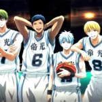 Kuroko Tetsuya và các thành viên Thế hệ Kỳ tích đội Teiko trong tiền truyện Tip Off