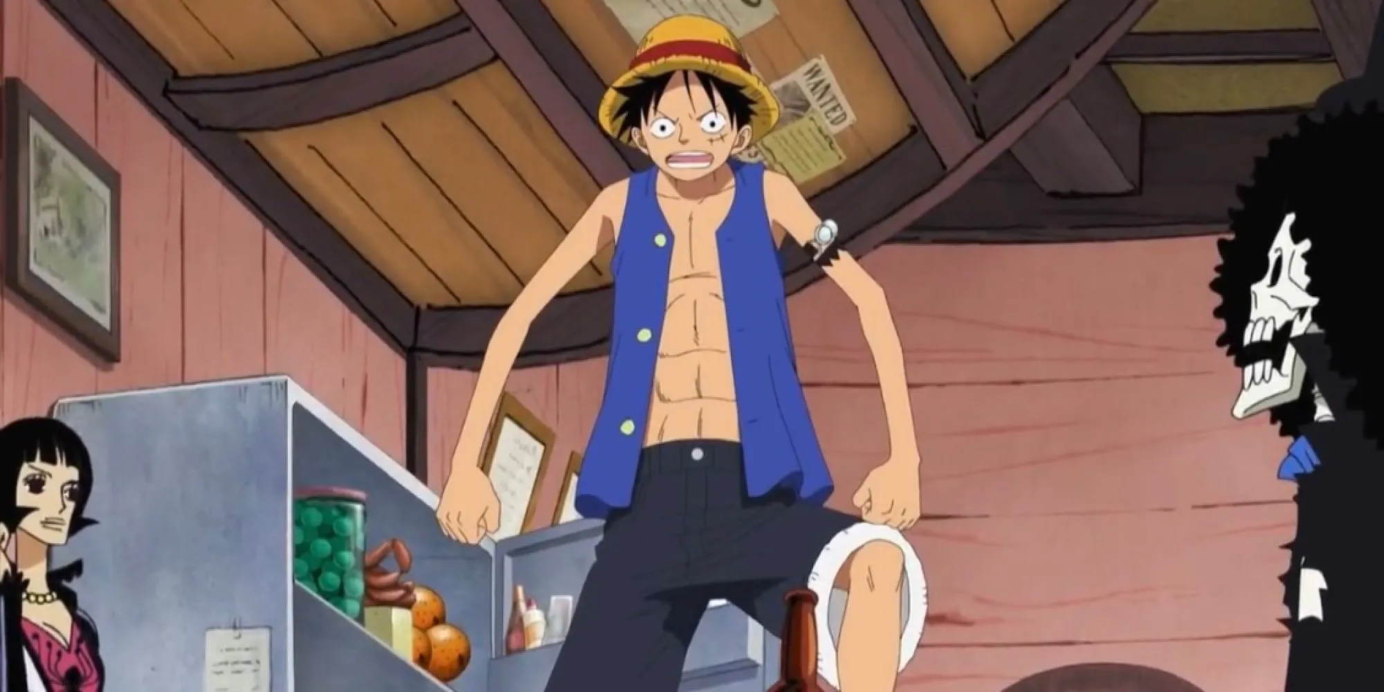 Luffy từ chối biết về One Piece từ Rayleigh tại Quần đảo Sabaody, thể hiện khao khát cuộc phiêu lưu bất ngờ.