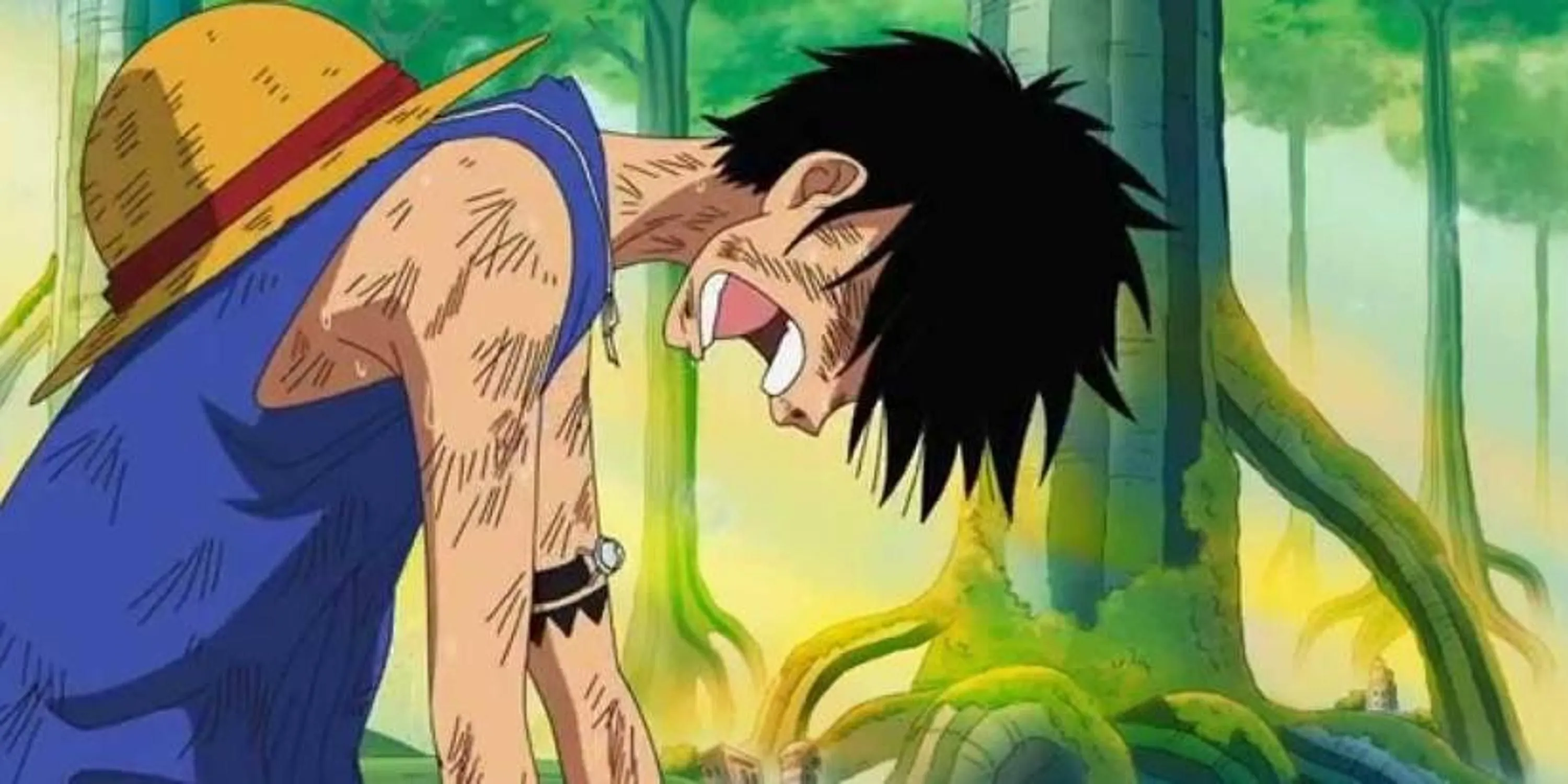 Luffy tuyệt vọng khóc khi đồng đội bị Bartholomew Kuma dịch chuyển đi