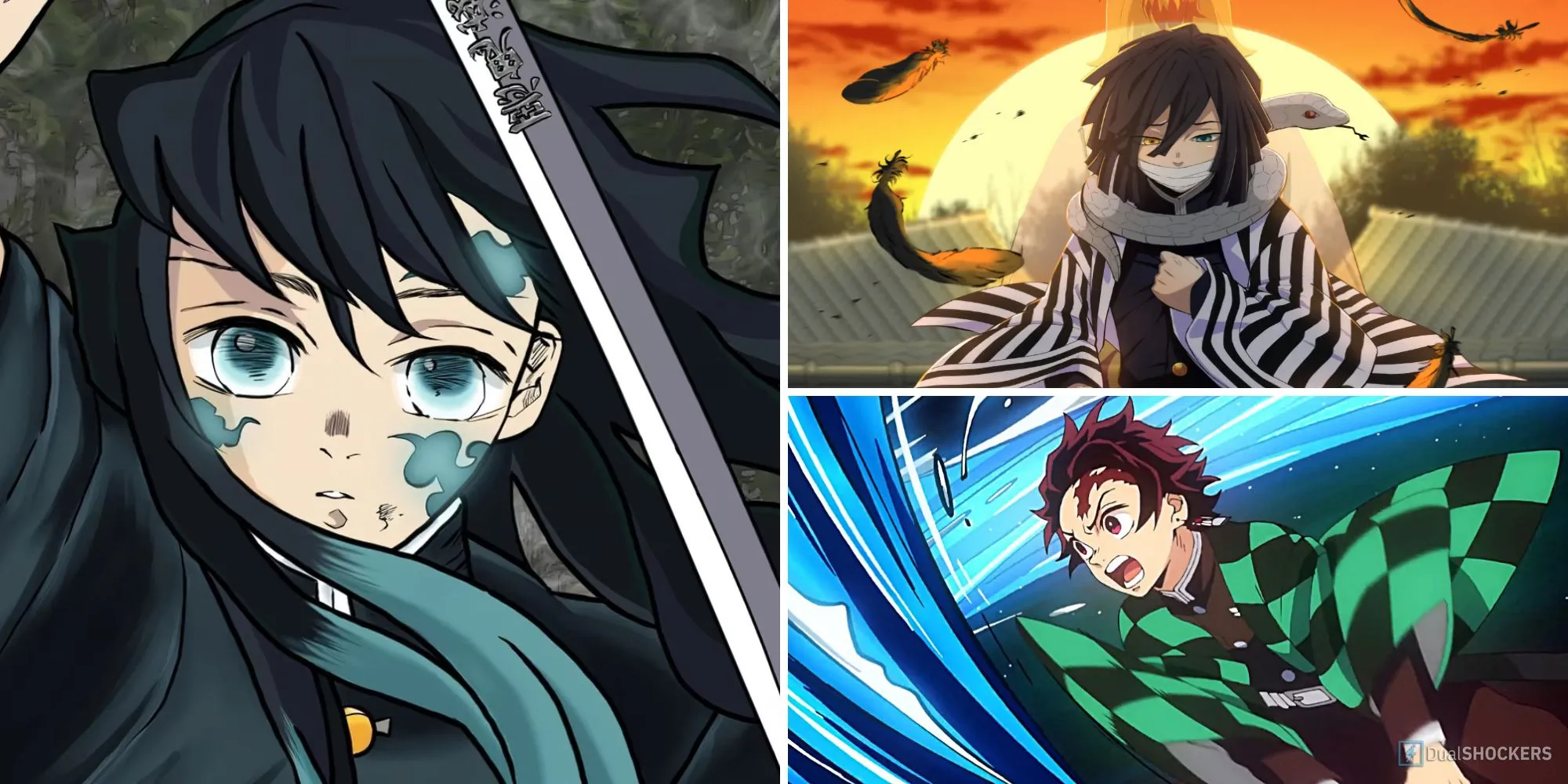 Minh họa các kiếm sĩ chính của Sát Quỷ Đoàn trong Kimetsu no Yaiba