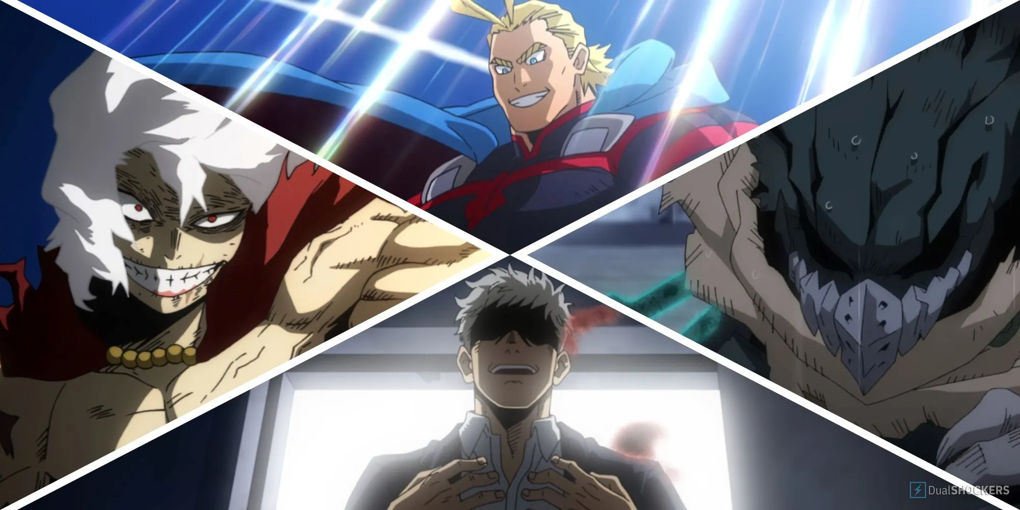 Một bức ảnh ghép nhiều nhân vật mạnh mẽ nhất từ My Hero Academia
