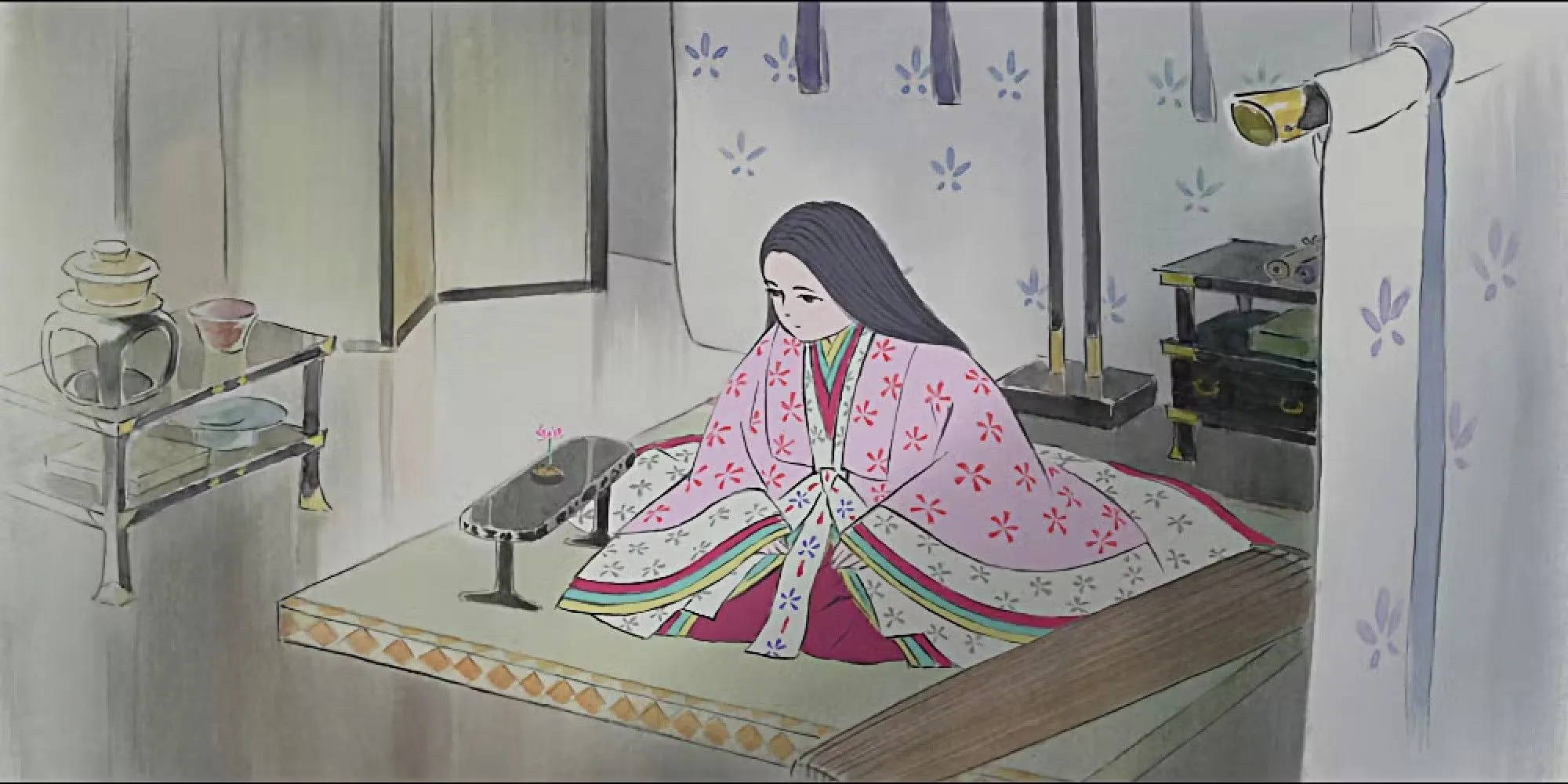 Nàng Kaguya với vẻ đẹp mong manh, nhân vật chính trong phim Chuyện Nàng Kaguya của đạo diễn Isao Takahata