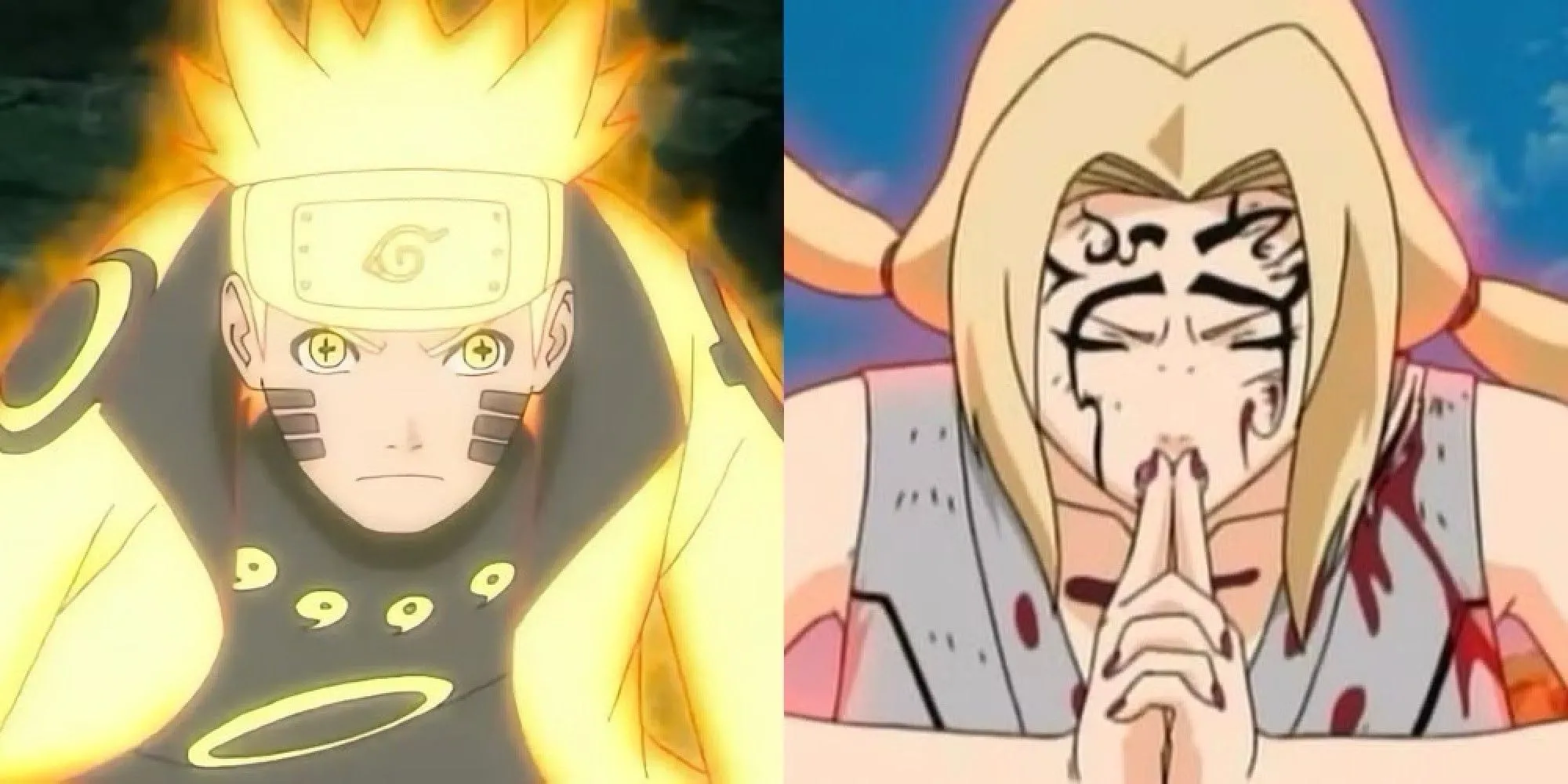 Naruto Uzumaki và Hokage Đệ Ngũ Tsunade trong series Naruto