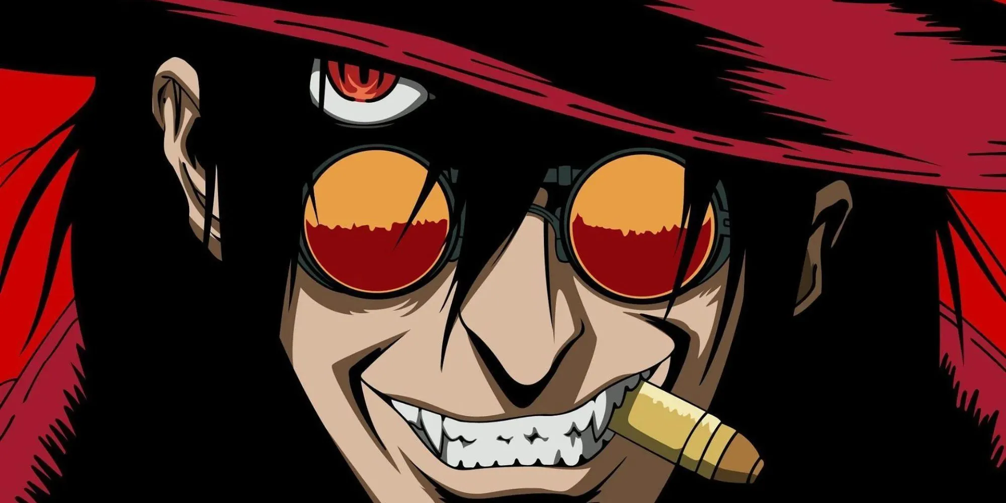 Nhân vật Alucard trong anime Hellsing Ultimate sẵn sàng đối đầu với thế lực siêu nhiên.