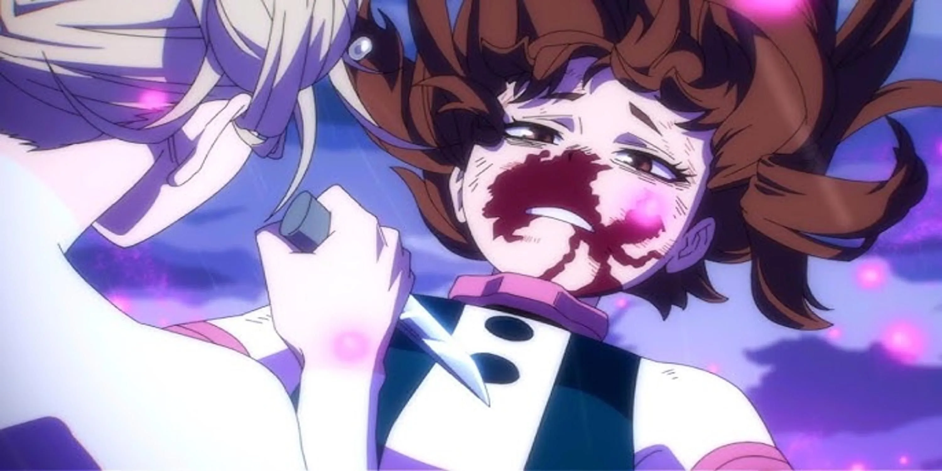 Ochako Uraraka, người dùng Quirk Zero Gravity, thể hiện khả năng điều khiển trọng lực trong My Hero Academia.