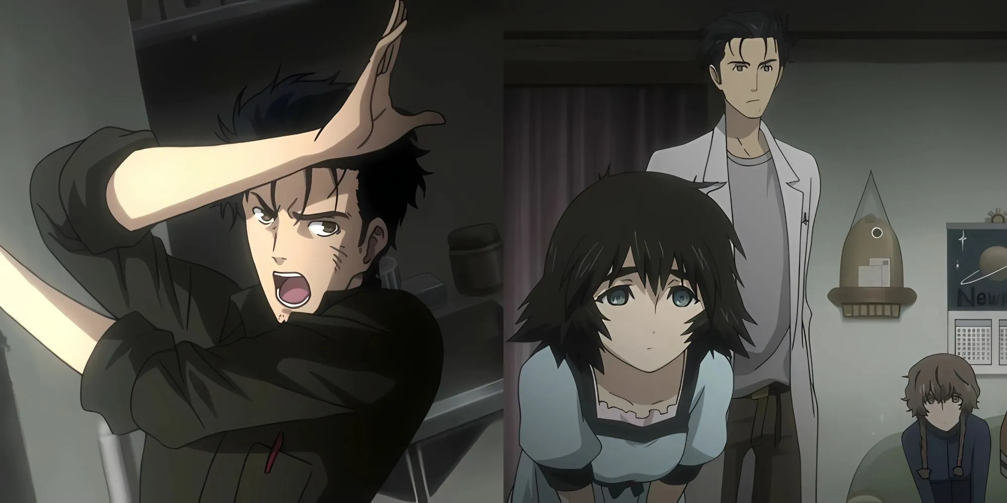 Okabe và Kurisu trong Steins Gate