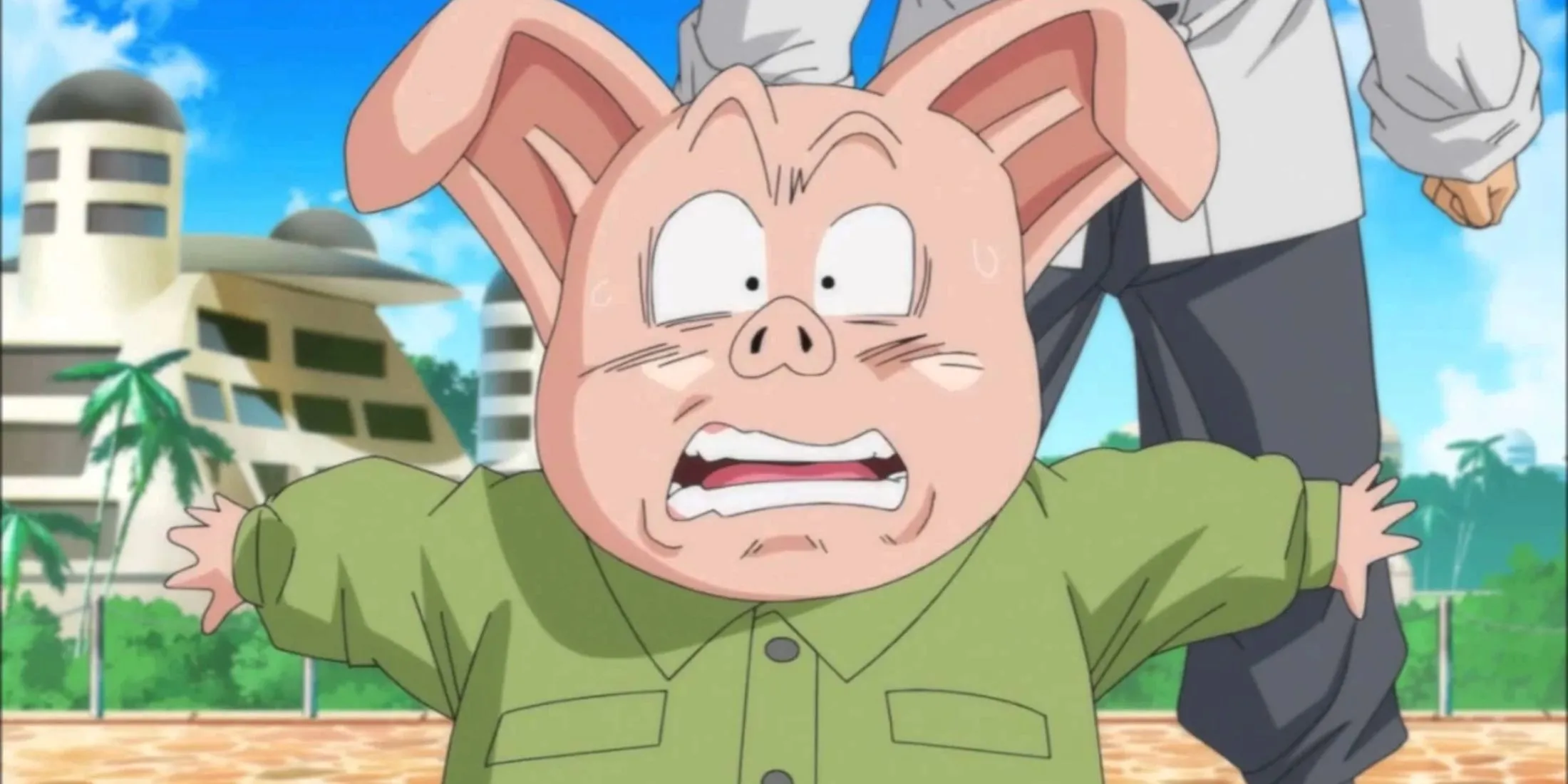 Oolong với biểu cảm đáng ghét của mình trong Dragon Ball Super