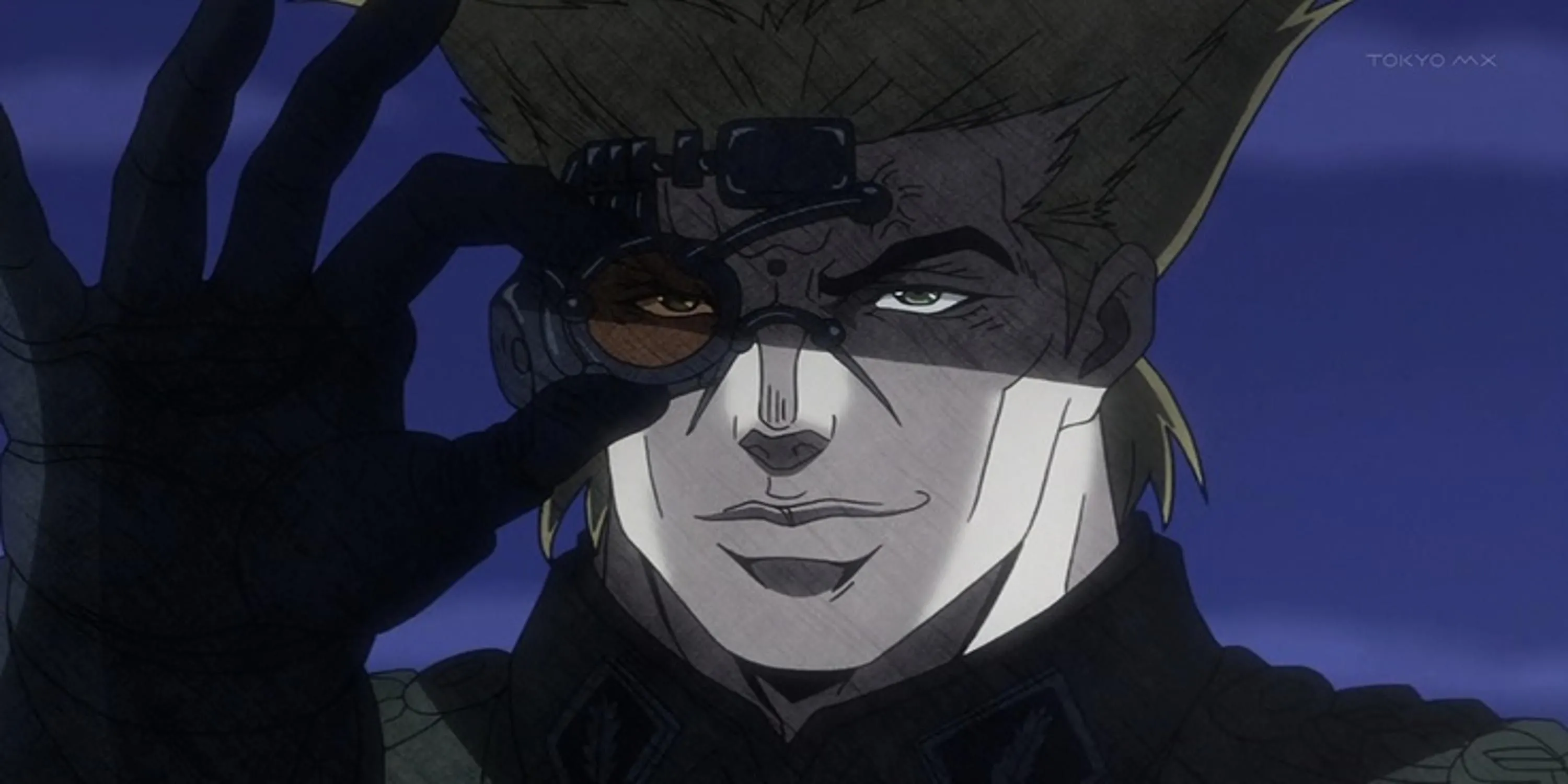 Rudol von Stroheim từ JoJo's Bizarre Adventure với cấy ghép cơ khí Đức