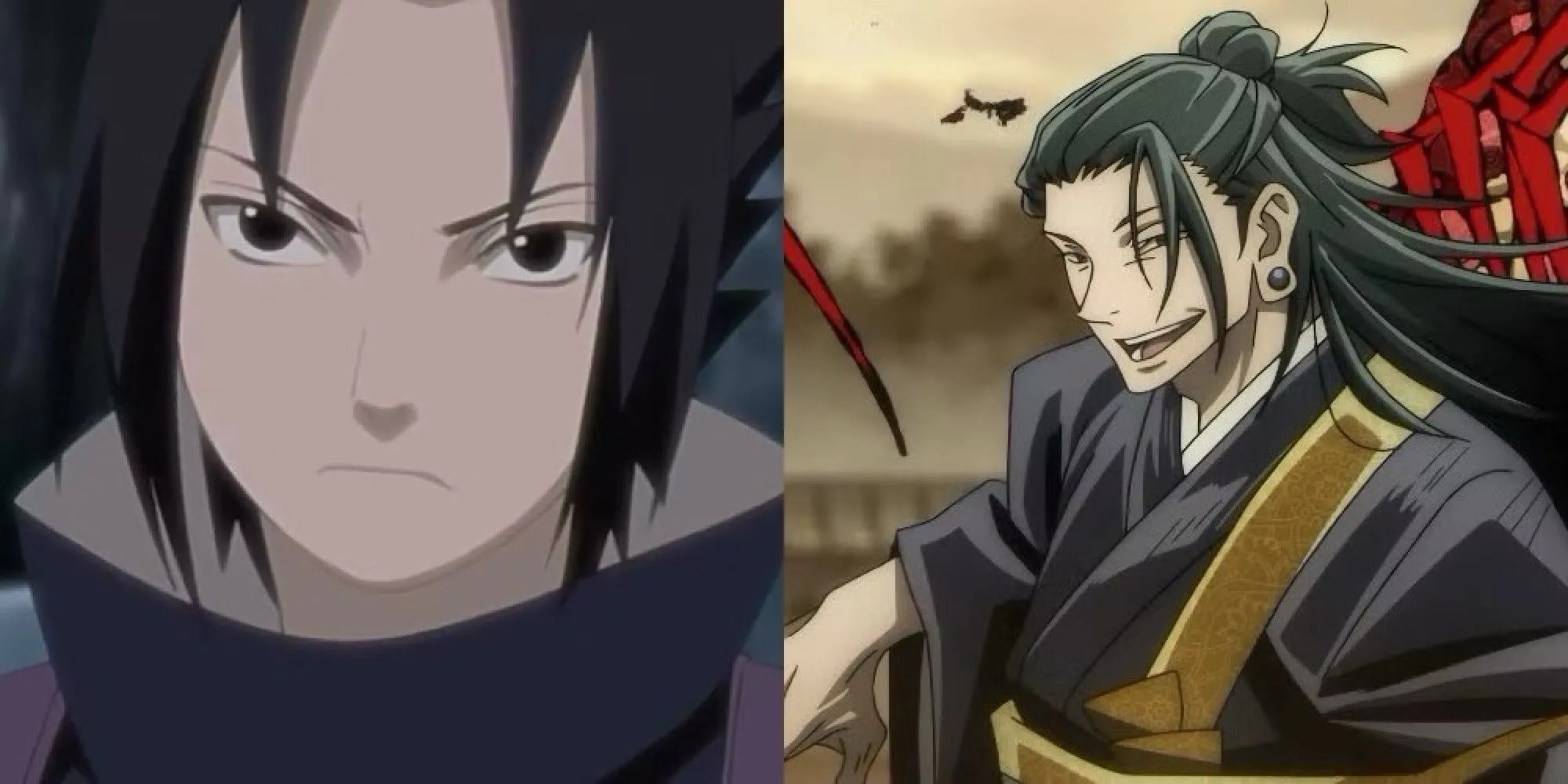 Sasuke và Geto trong một hình ảnh quảng bá anime