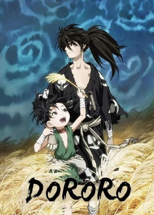 Tác phẩm nghệ thuật chính thức của anime Dororo với hình ảnh Hyakkimaru và Dororo.