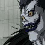 Thần chết Ryuk với cuốn sổ tử thần trong anime Death Note