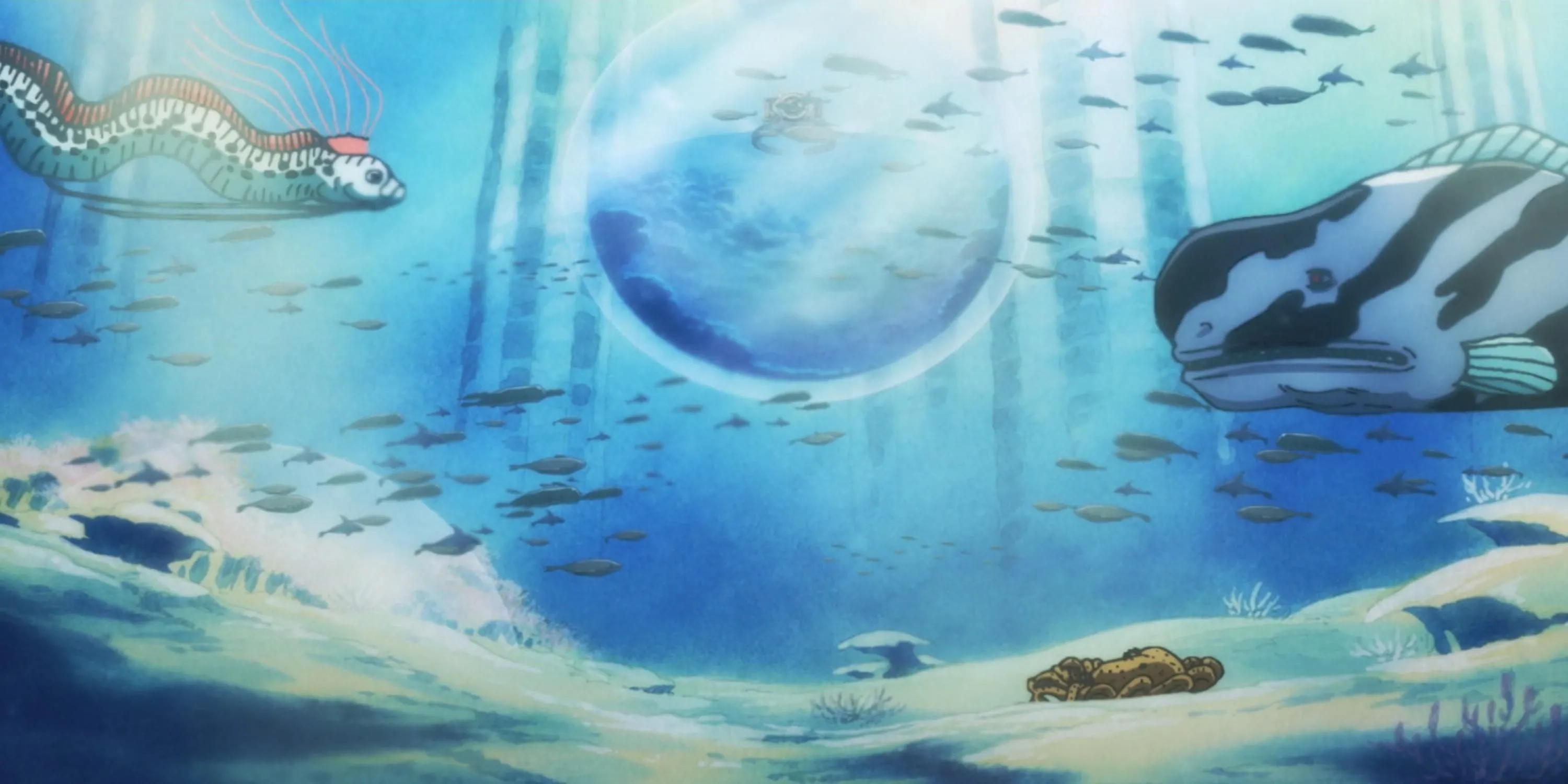 Thành phố lộng lẫy của Đảo Người Cá (Fishman Island) dưới đáy đại dương trong One Piece