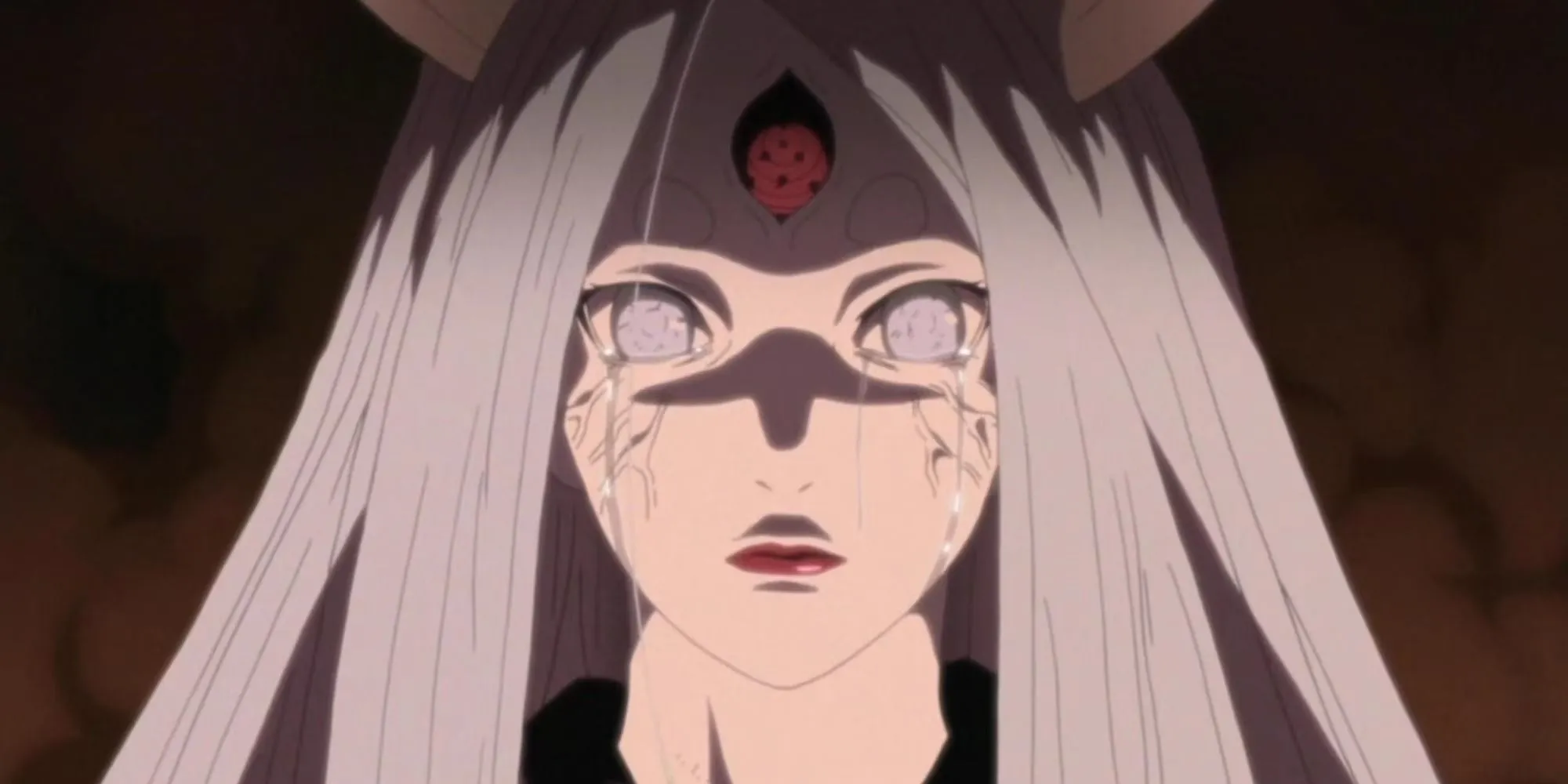 Thủy tổ Chakra Kaguya Otsutsuki với biểu cảm bất ngờ trong Naruto Shippuden