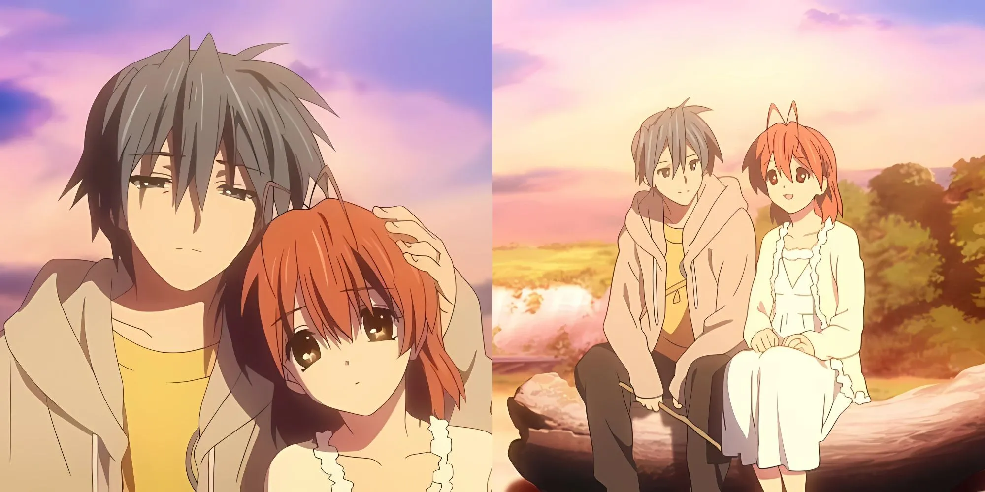 Tomoya Okazaki và Nagisa Furukawa, cặp đôi trung tâm của series Clannad
