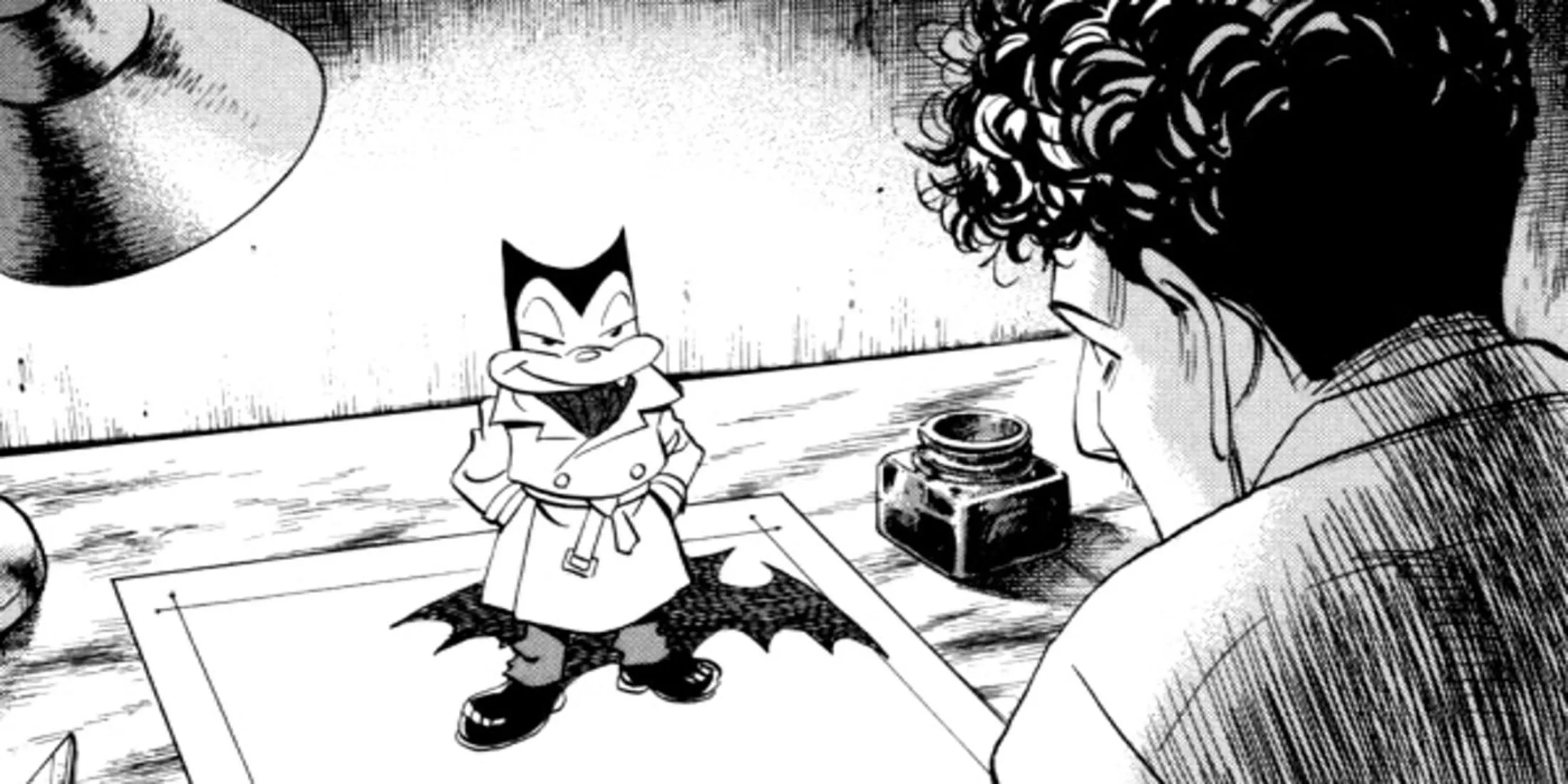 Trang bìa manga Billy Bat với hình ảnh con dơi bí ẩn
