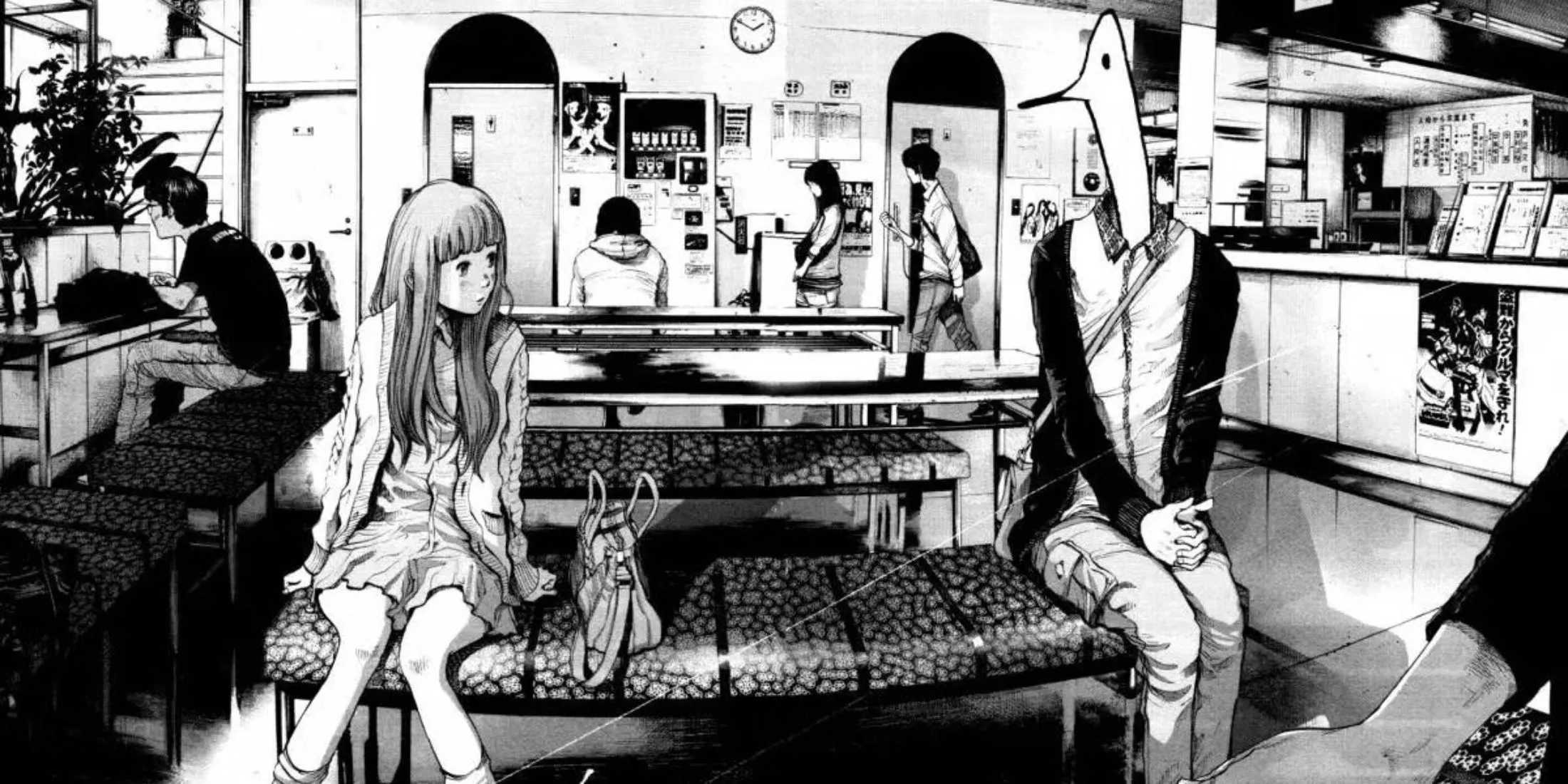 Trang bìa manga Oyasumi Punpun với hình ảnh nhân vật chính Punpun được vẽ dưới dạng một chú chim