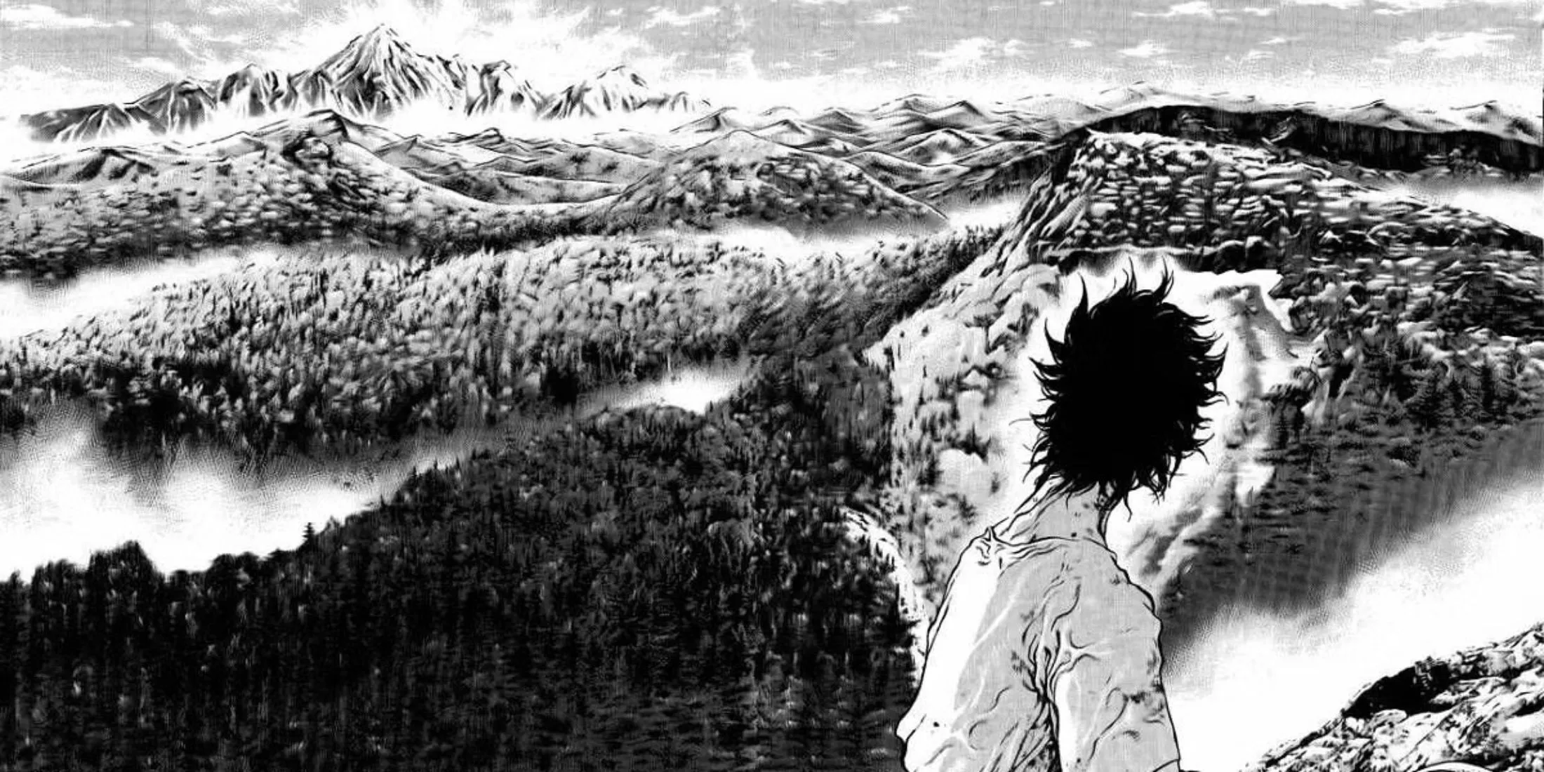 Trang bìa manga The Climber mô tả cảnh leo núi đầy thử thách