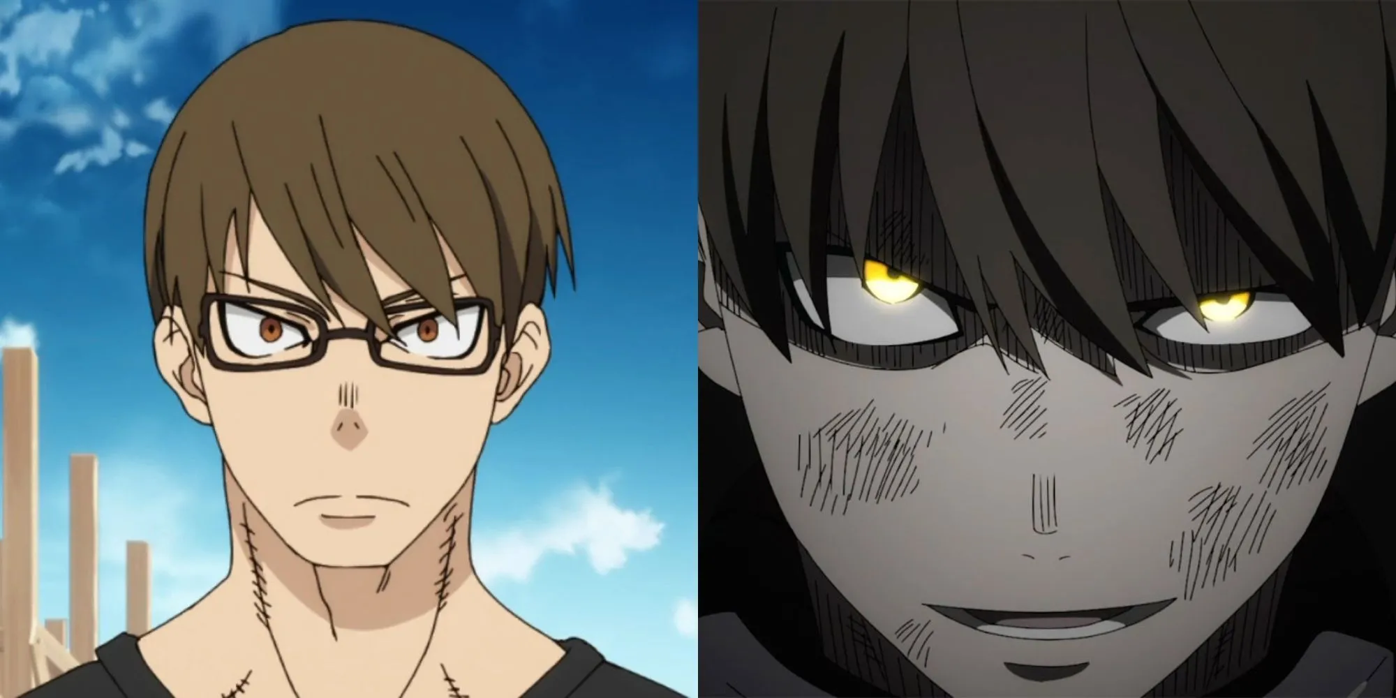 Trung úy Takehisa Hinawa, người điều khiển quỹ đạo đạn bằng lửa, trong anime Fire Force