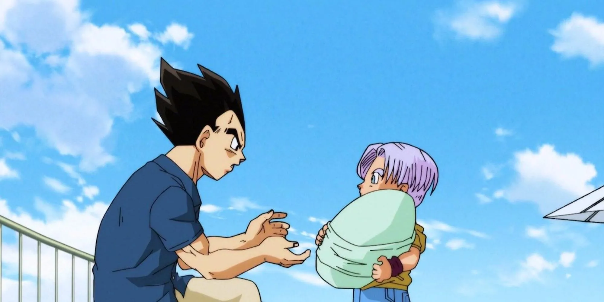 Vegeta bế Bulla, không đi luyện tập cùng Whis