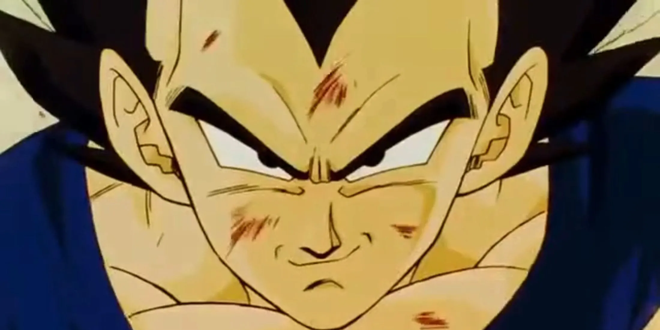 Vegeta mỉm cười nhìn Goku chiến đấu với Kid Buu, thừa nhận Goku là số một trong Dragon Ball Z